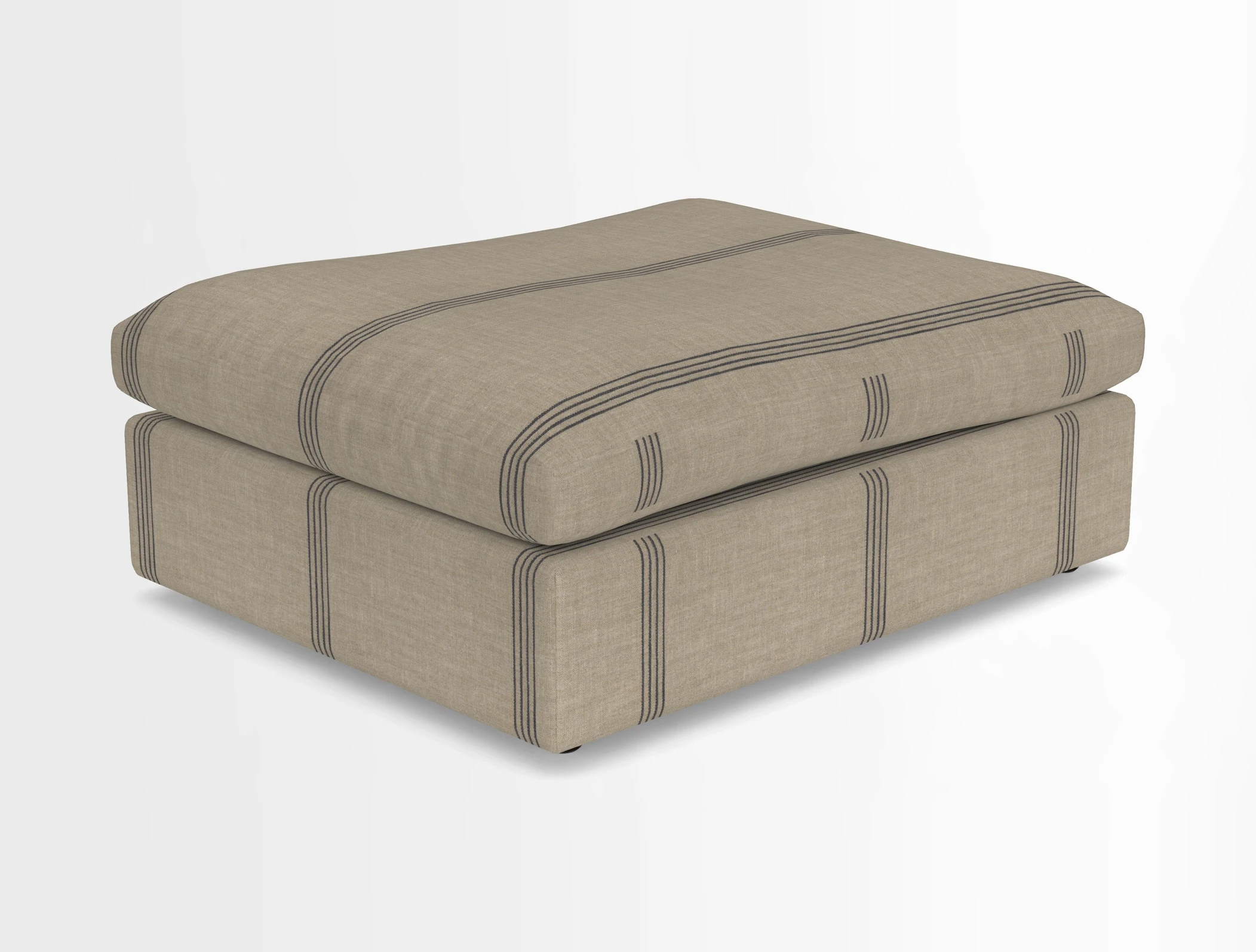 Big Softie Footstool in Two Tone Plain Biscuit