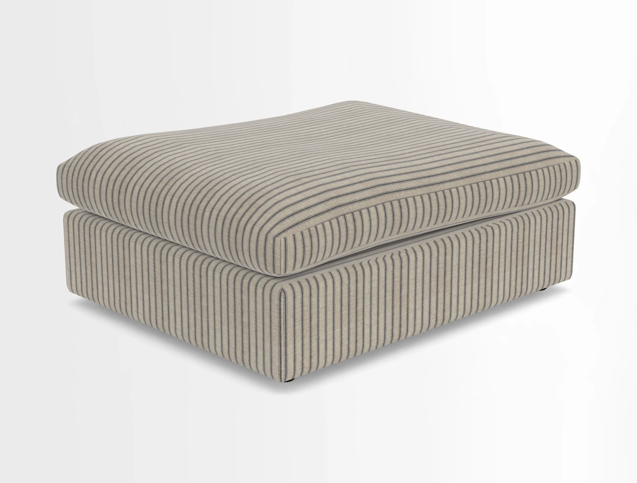 Big Softie Footstool in Two Tone Plain Biscuit