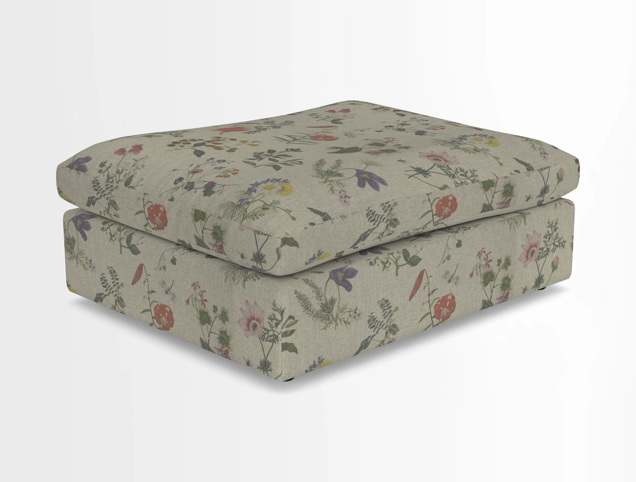 Big Softie Footstool in Two Tone Plain Biscuit