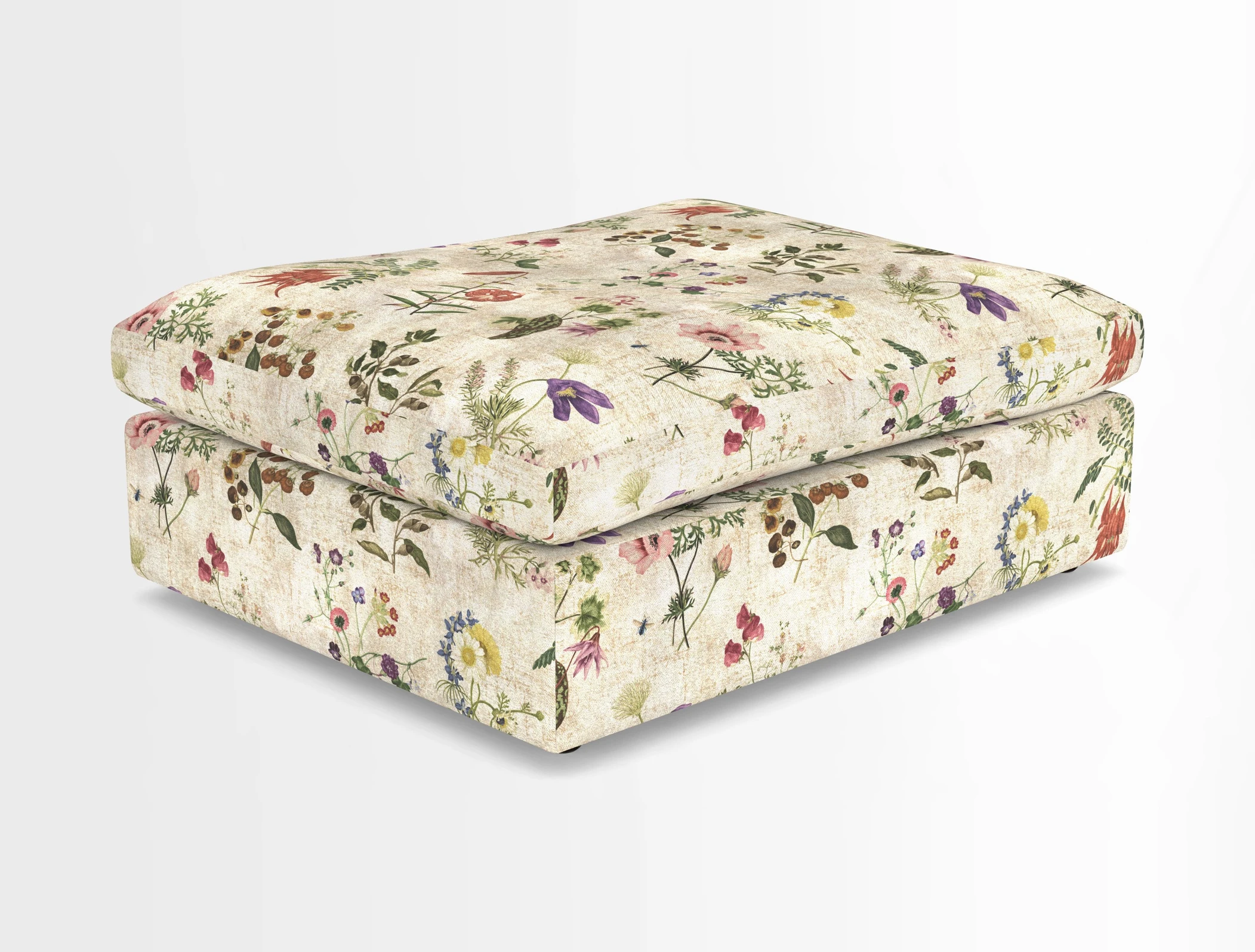 Big Softie Footstool in Two Tone Plain Biscuit