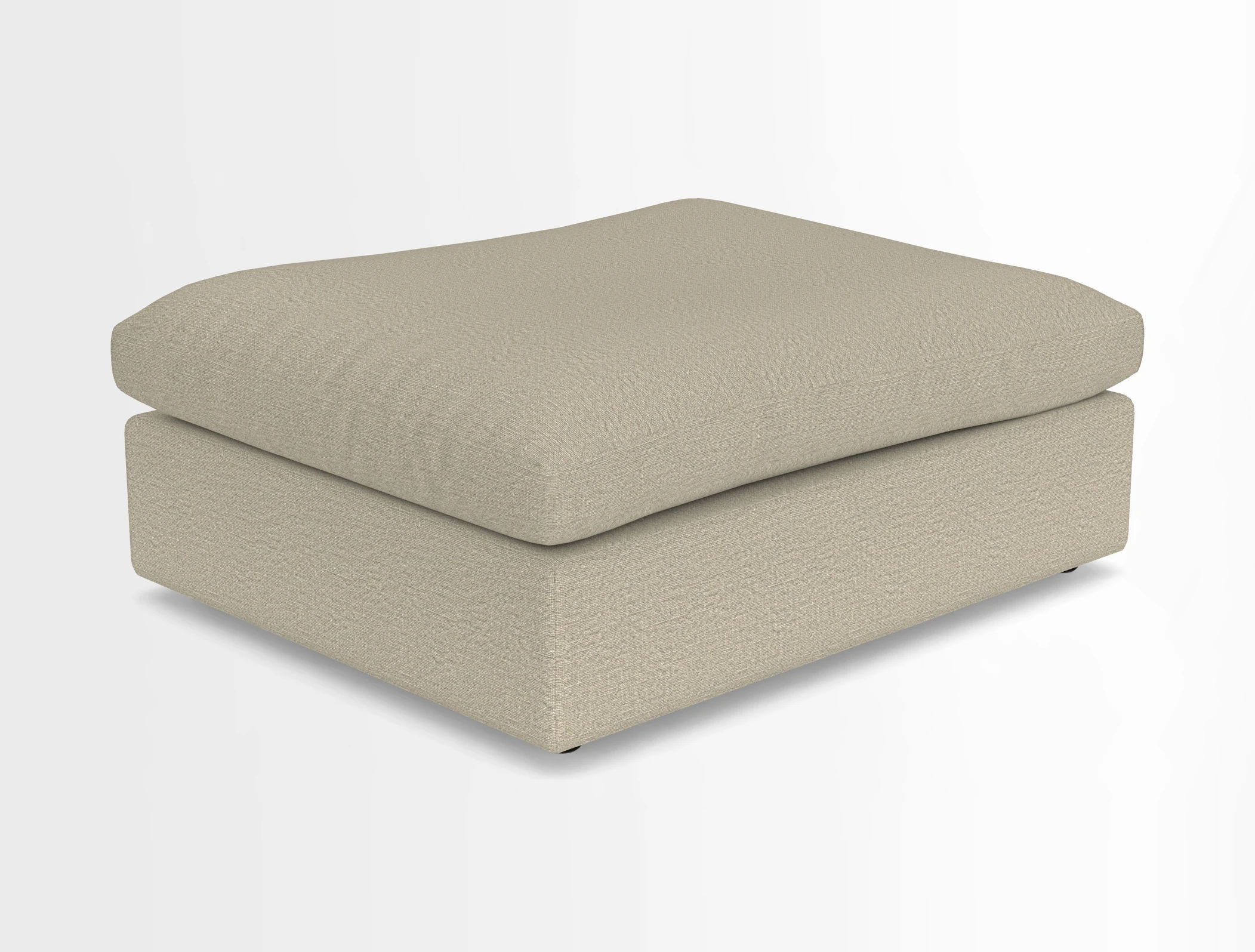 Big Softie Footstool in Two Tone Plain Biscuit
