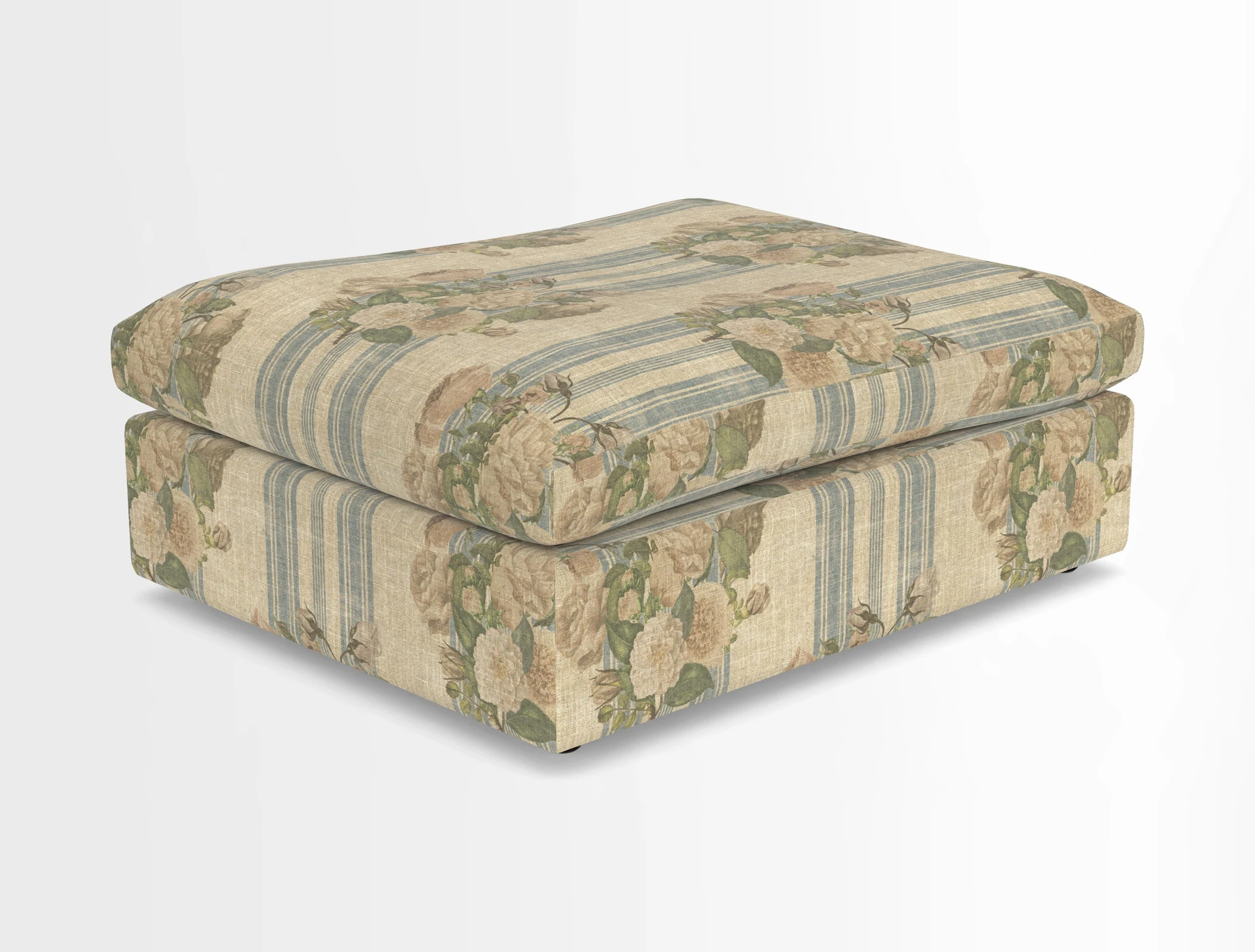 Big Softie Footstool in Two Tone Plain Biscuit