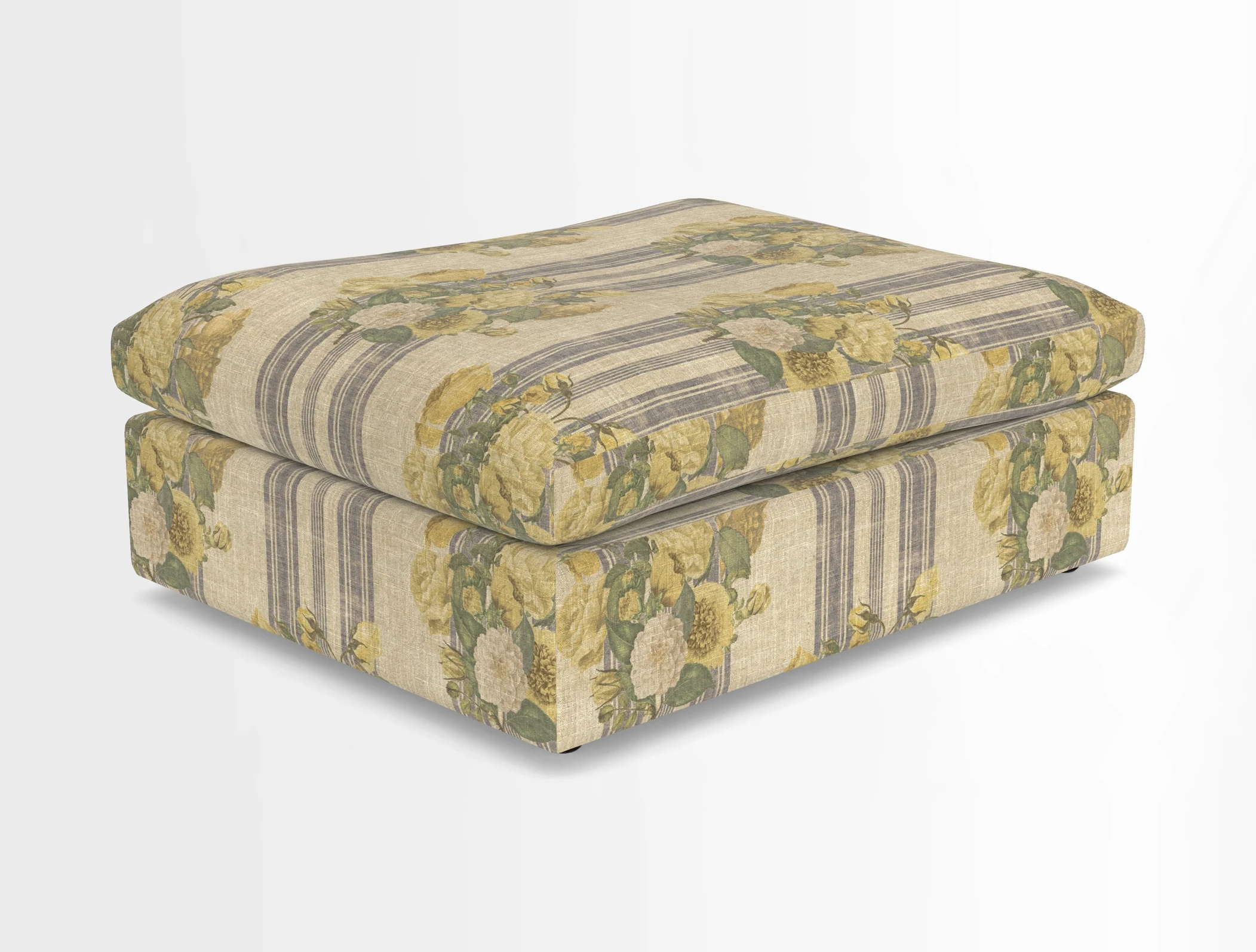 Big Softie Footstool in Two Tone Plain Biscuit