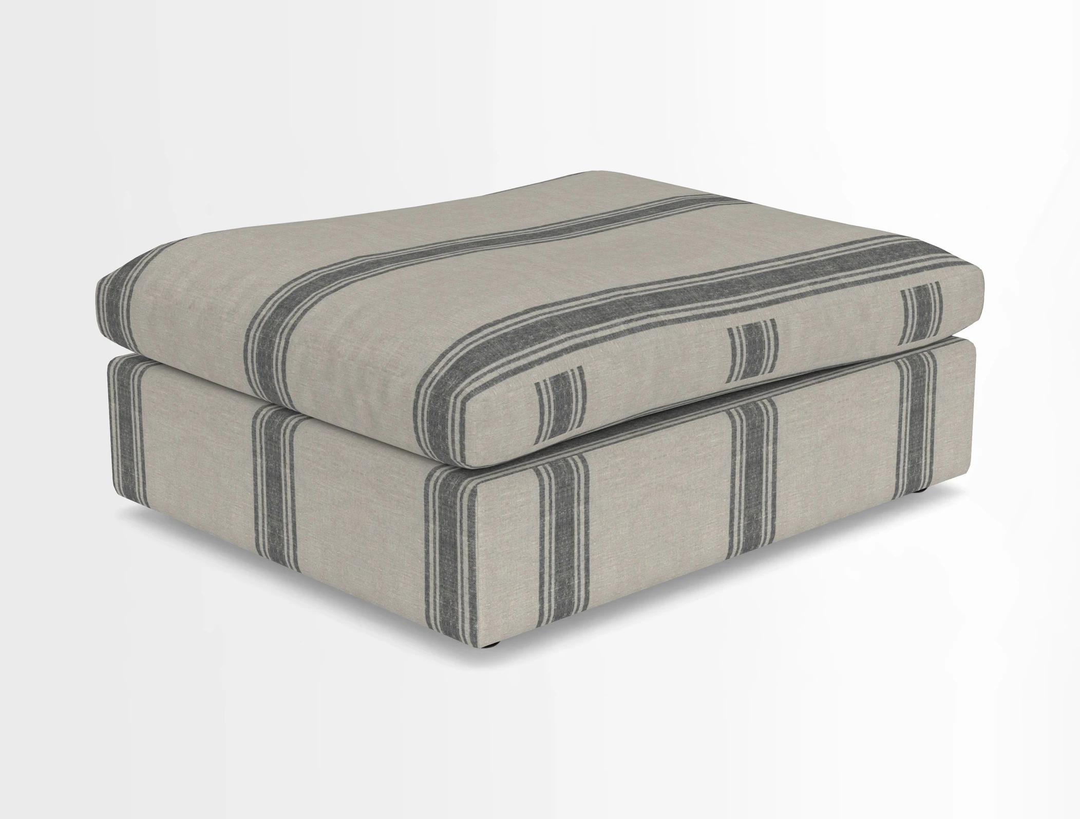 Big Softie Footstool in Two Tone Plain Biscuit