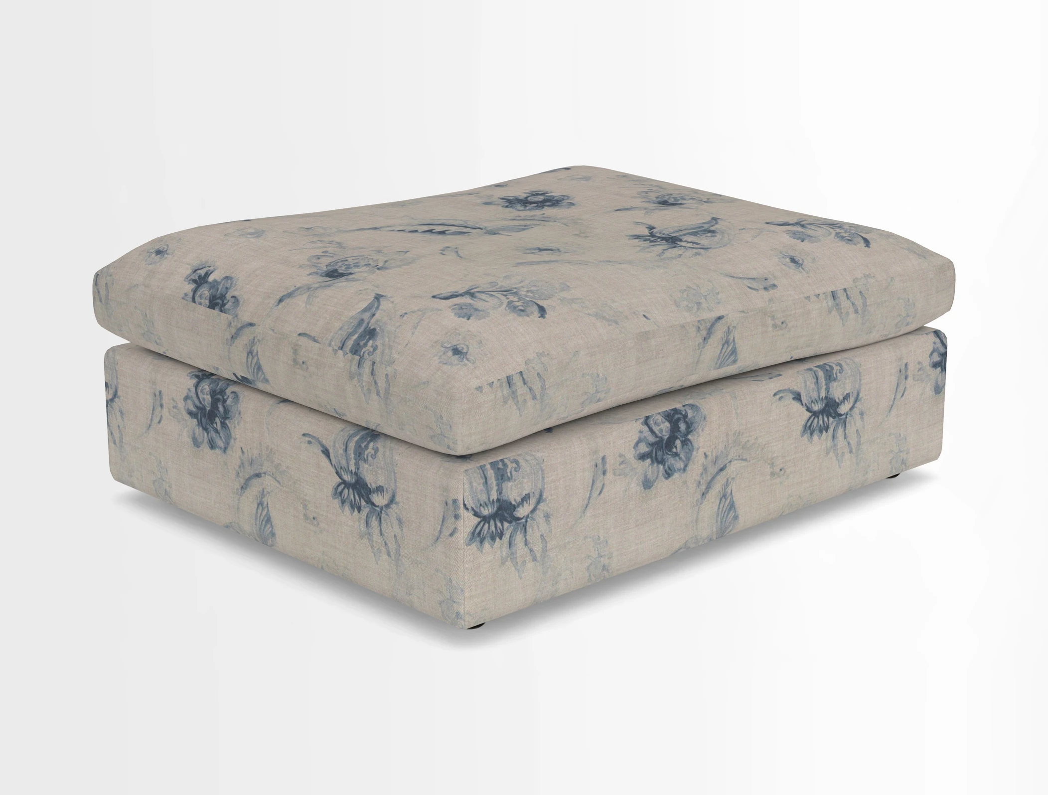 Big Softie Footstool in Two Tone Plain Biscuit