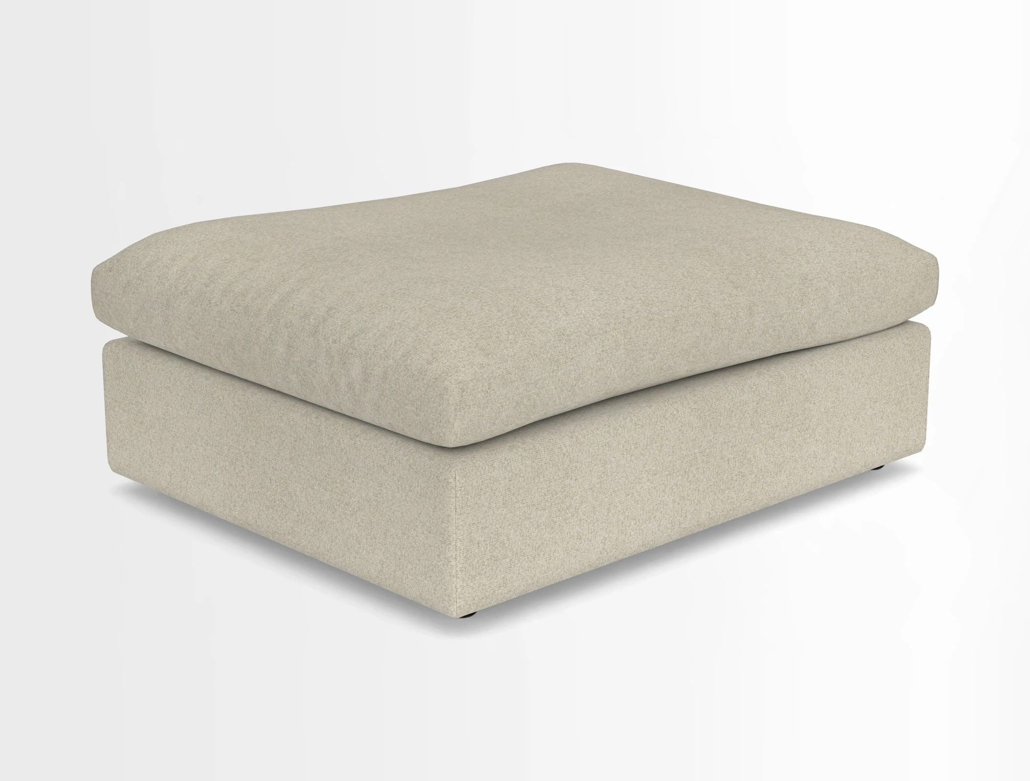 Big Softie Footstool in Two Tone Plain Biscuit
