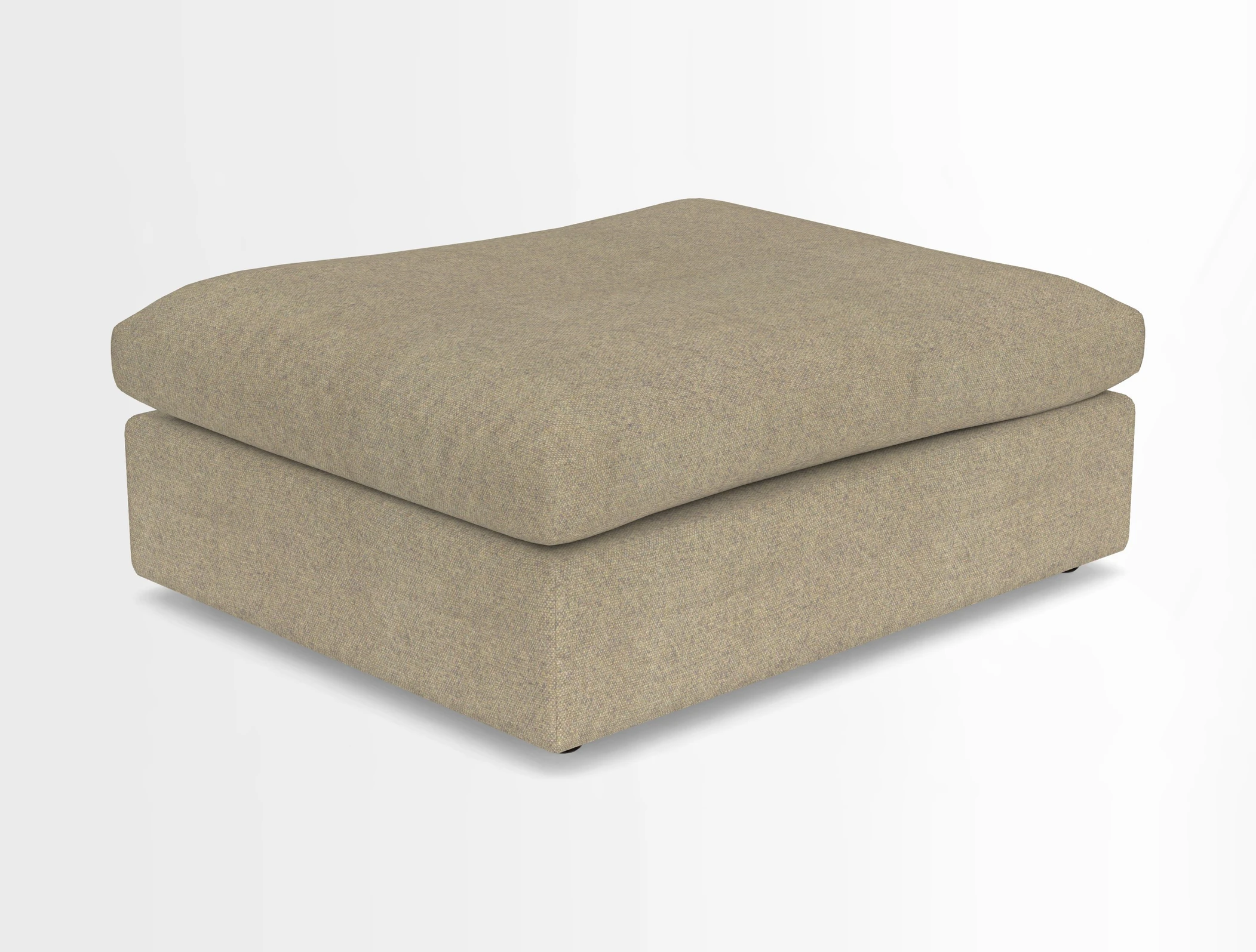 Big Softie Footstool in Two Tone Plain Biscuit