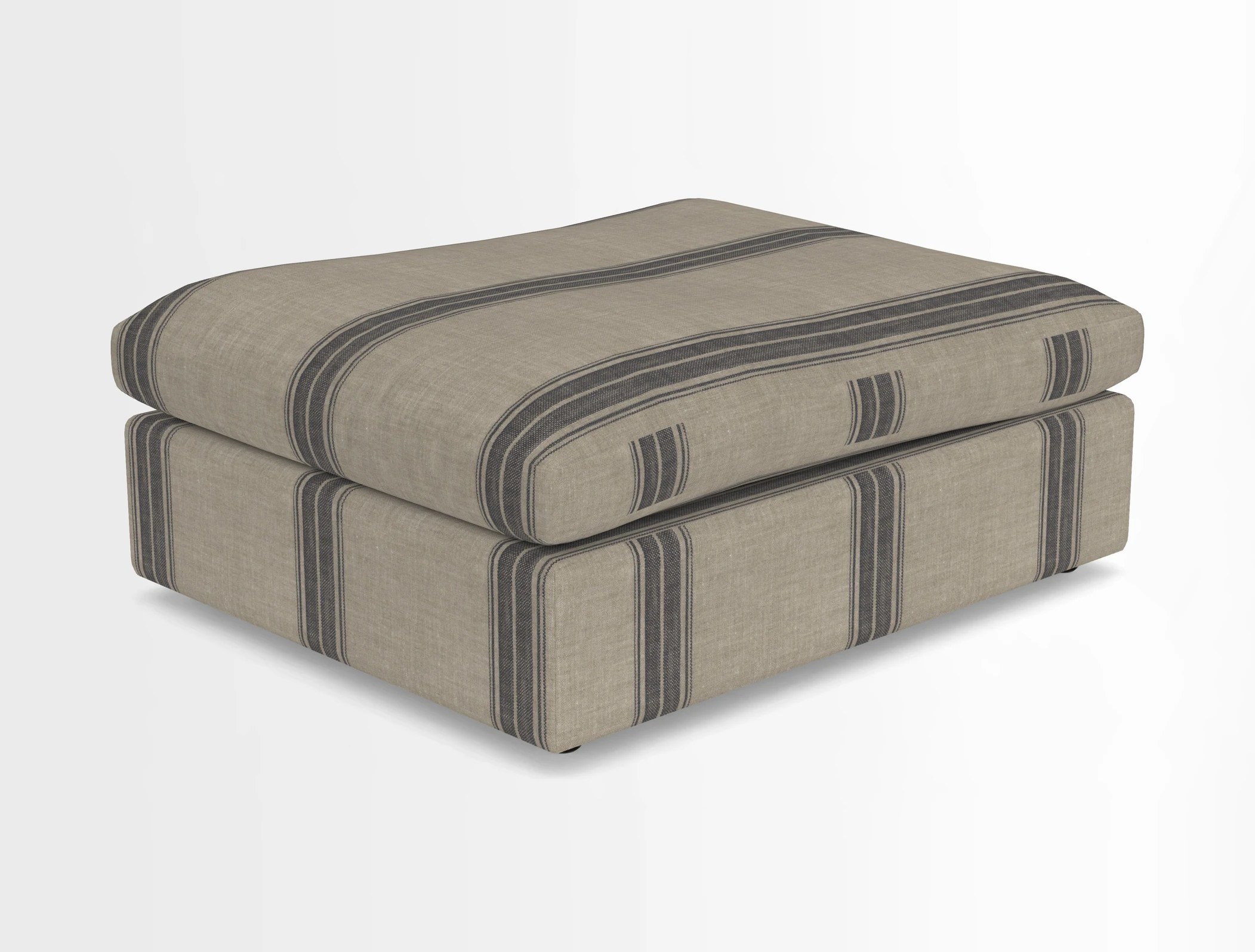 Big Softie Footstool in Two Tone Plain Biscuit