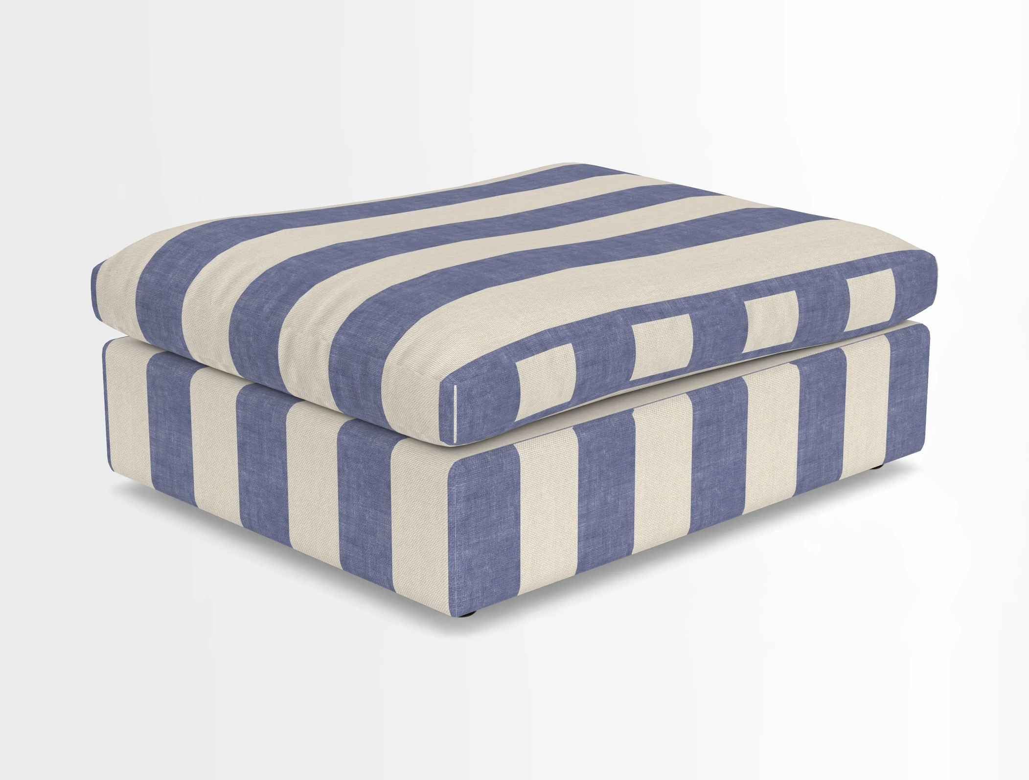 Big Softie Footstool in Two Tone Plain Biscuit