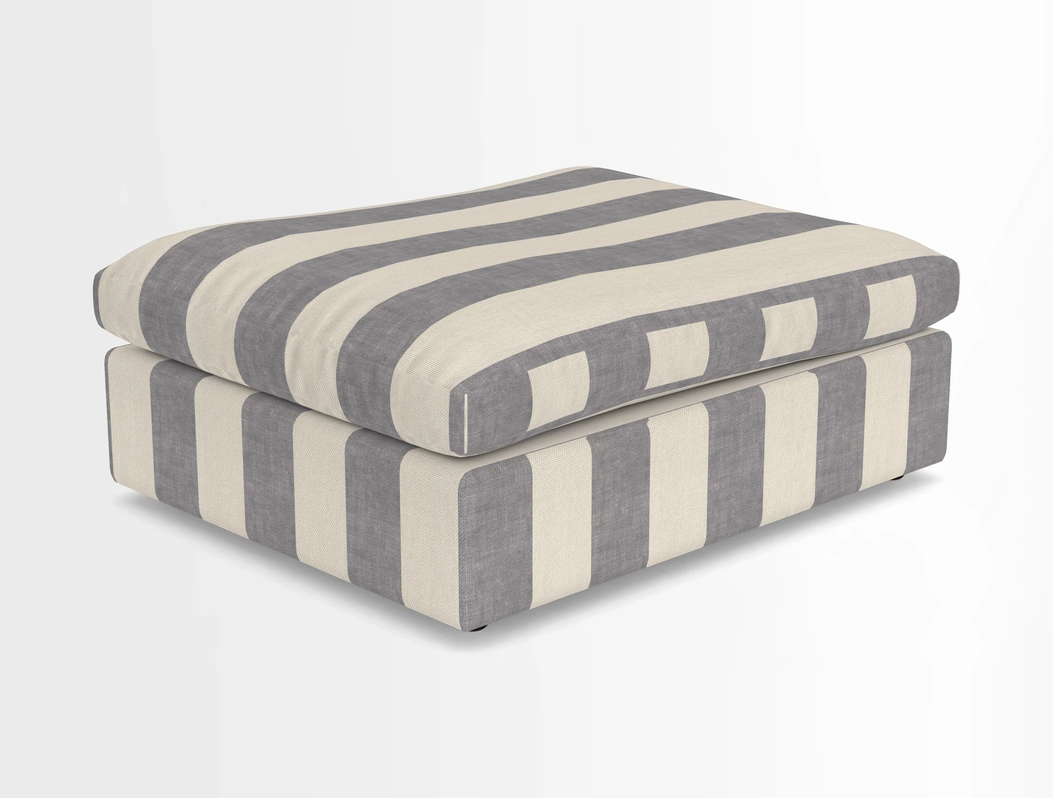 Big Softie Footstool in Two Tone Plain Biscuit