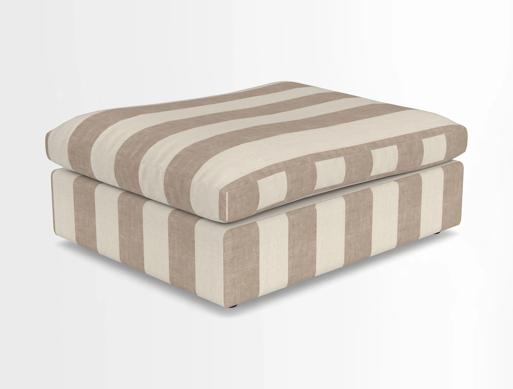 Big Softie Footstool in Two Tone Plain Biscuit