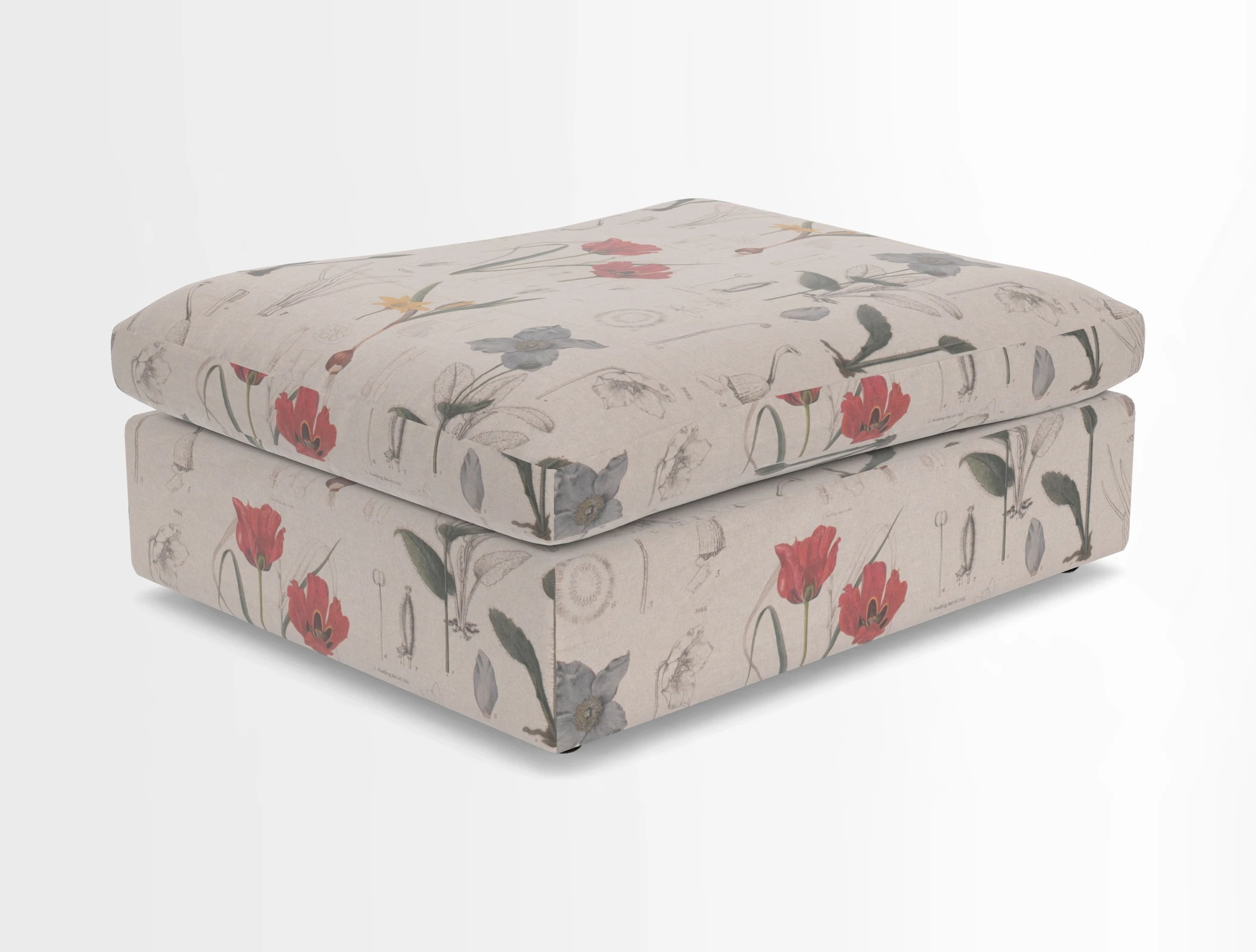 Big Softie Footstool in Two Tone Plain Biscuit