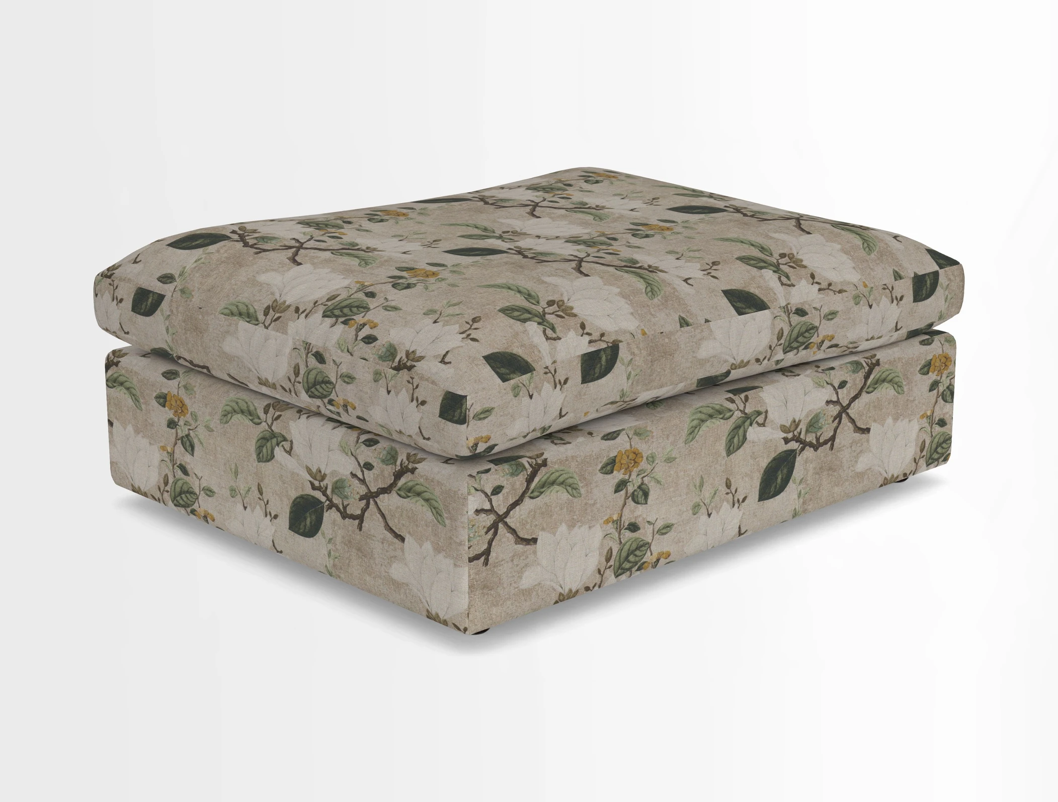 Big Softie Footstool in Two Tone Plain Biscuit