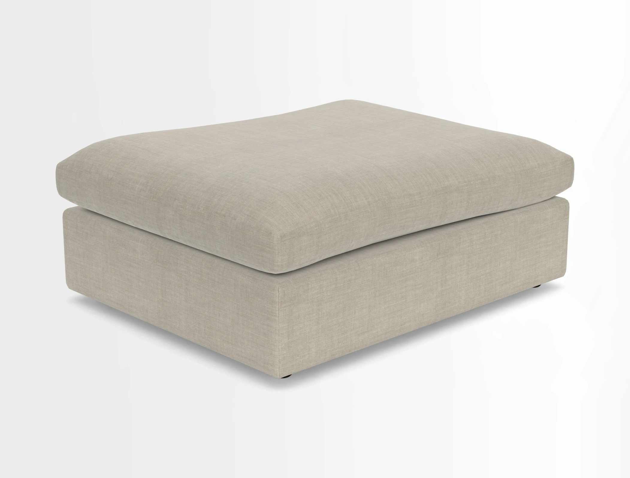 Big Softie Footstool in Two Tone Plain Biscuit