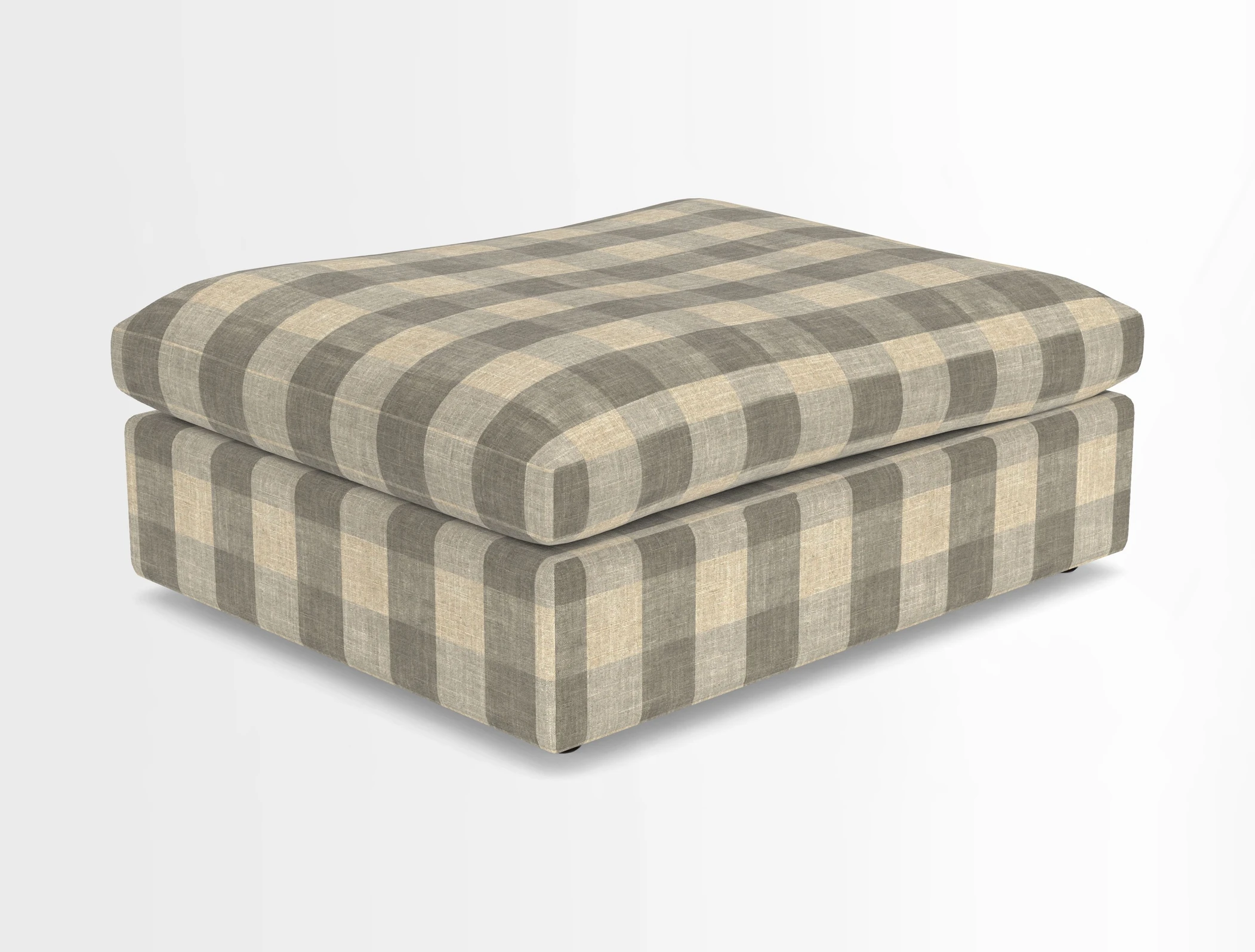 Big Softie Footstool in Two Tone Plain Biscuit