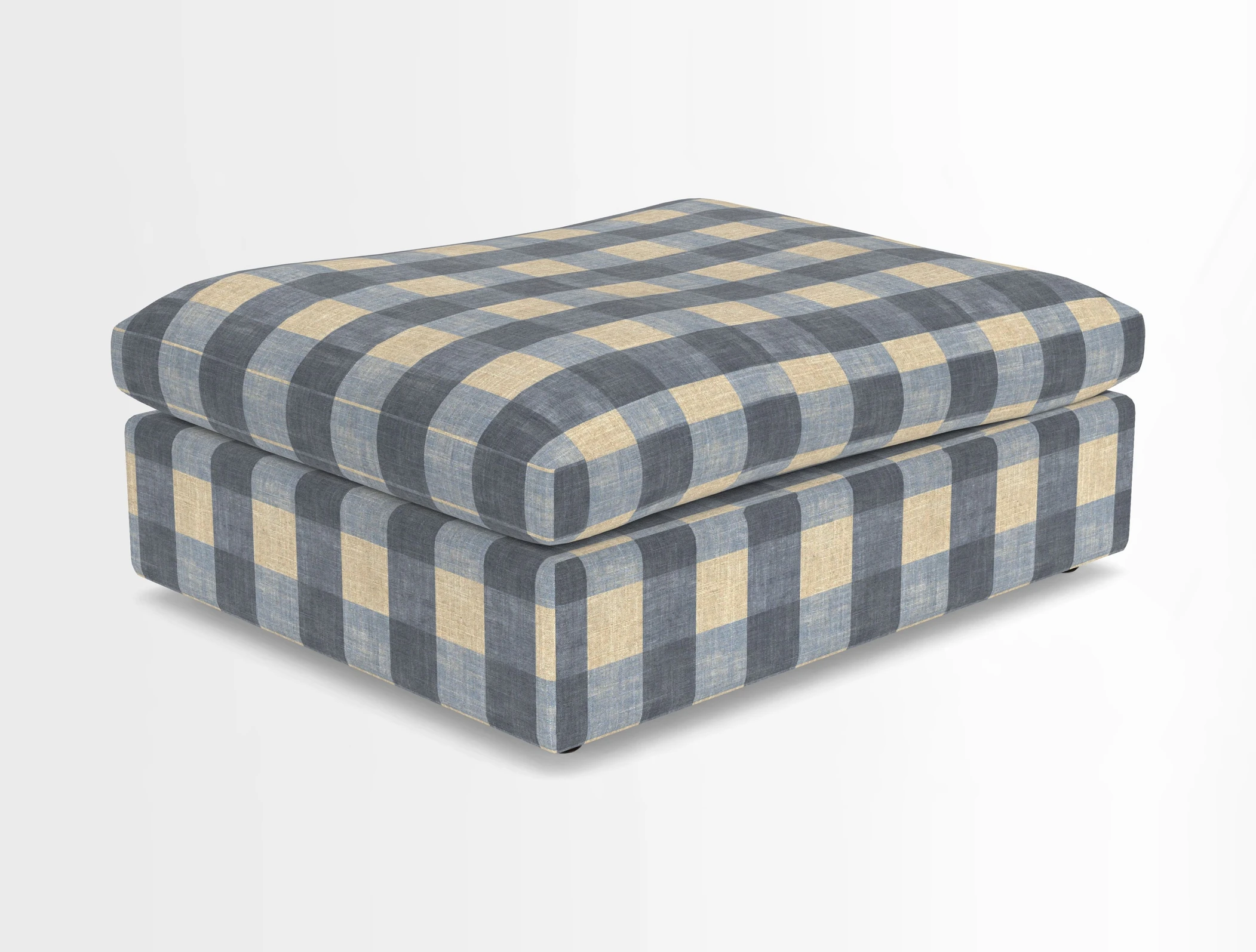 Big Softie Footstool in Two Tone Plain Biscuit