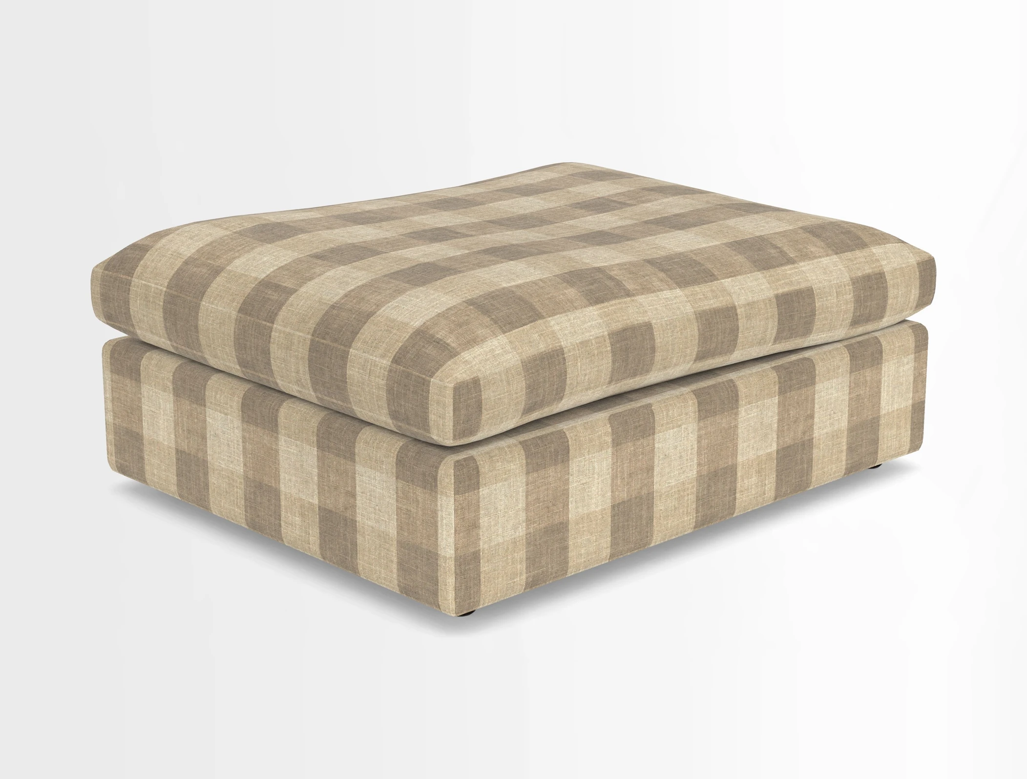 Big Softie Footstool in Two Tone Plain Biscuit