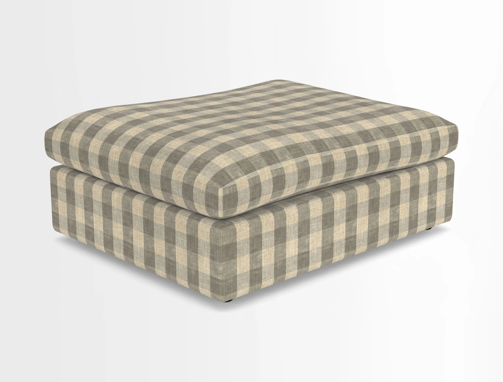 Big Softie Footstool in Two Tone Plain Biscuit