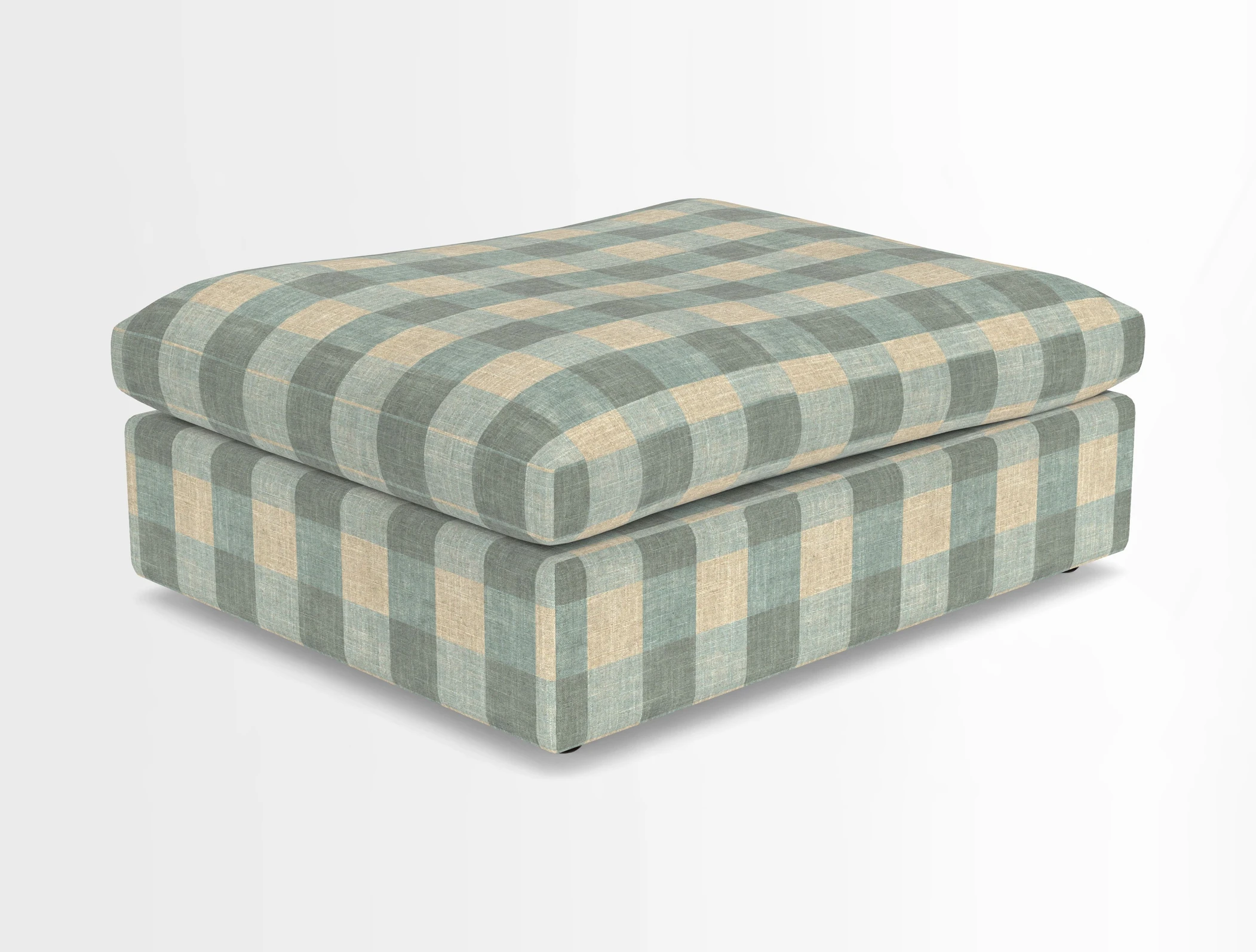 Big Softie Footstool in Two Tone Plain Biscuit