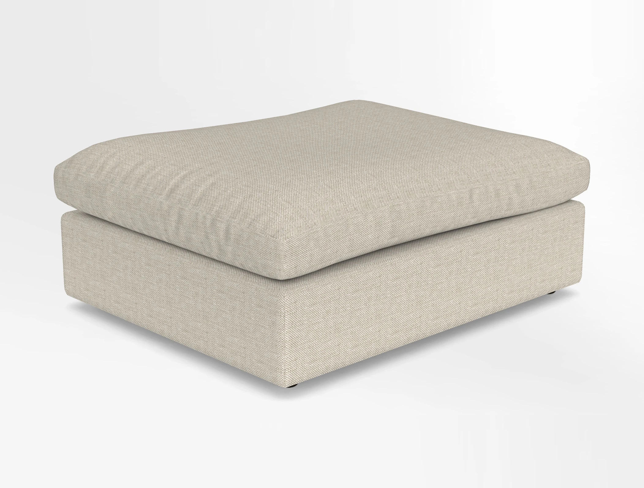 Big Softie Footstool in Two Tone Plain Biscuit