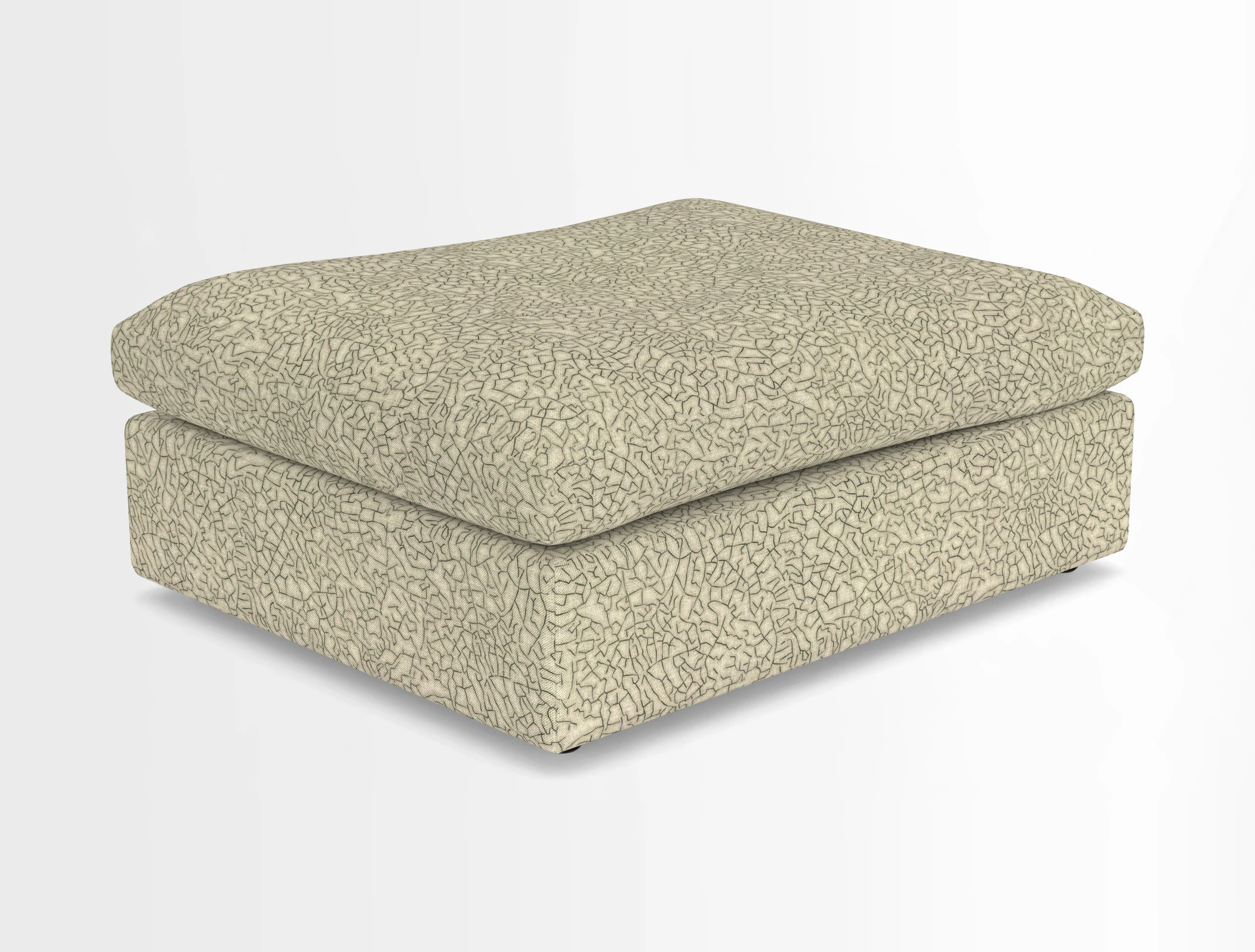 Big Softie Footstool in Two Tone Plain Biscuit