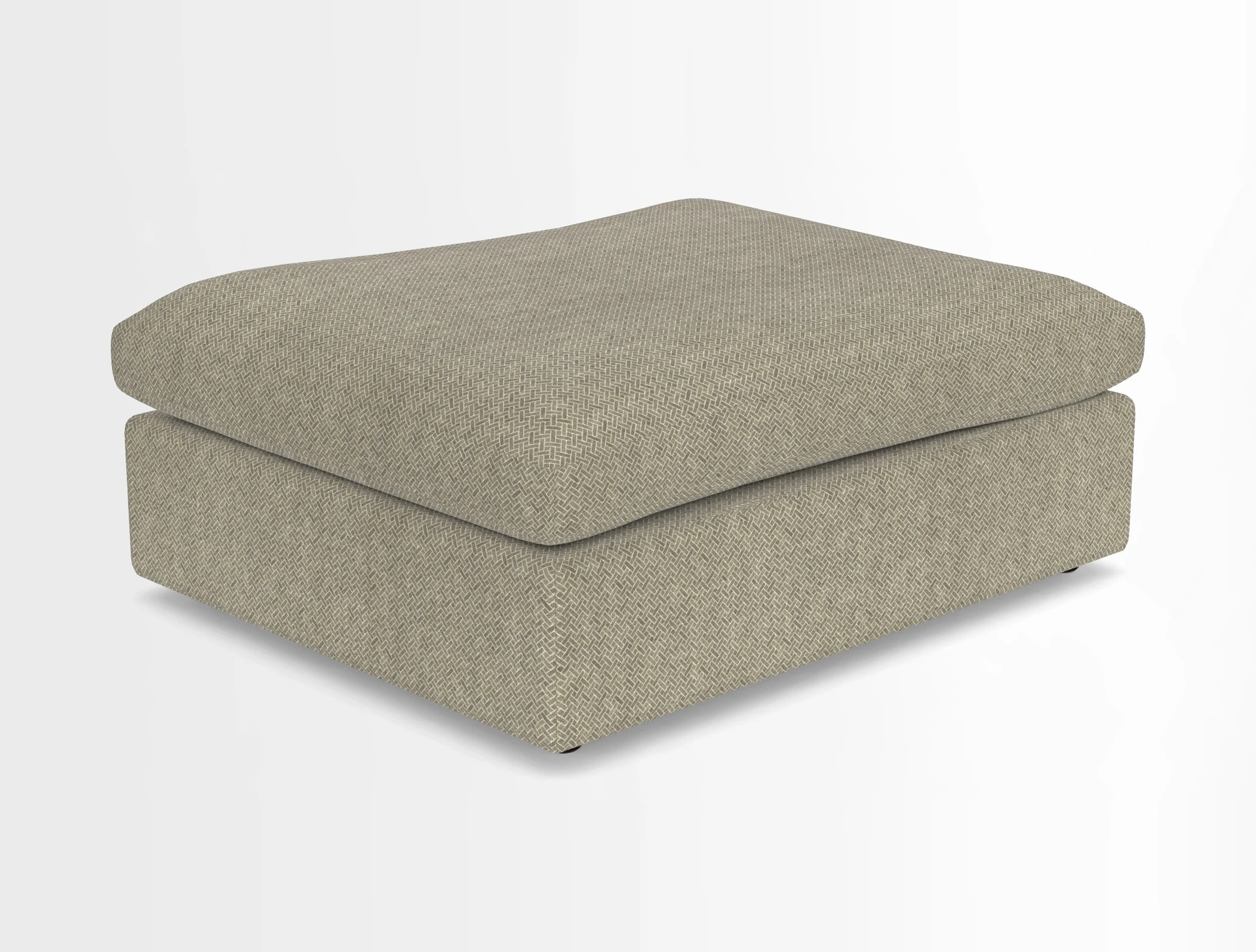 Big Softie Footstool in Two Tone Plain Biscuit
