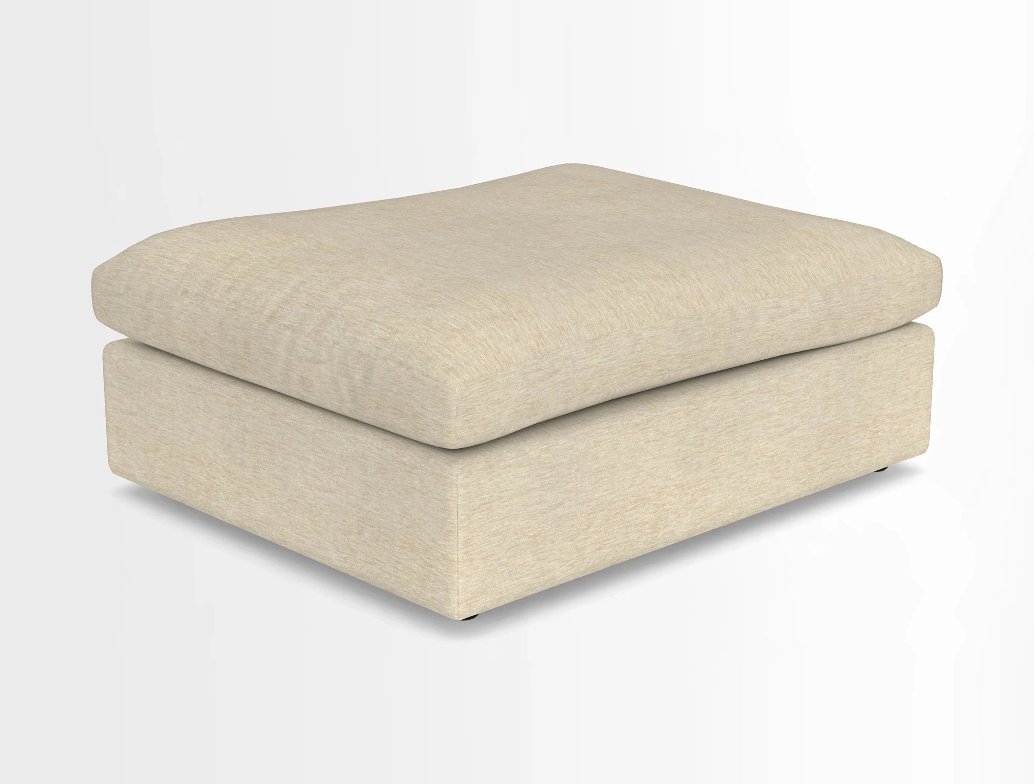 Big Softie Footstool in Two Tone Plain Biscuit