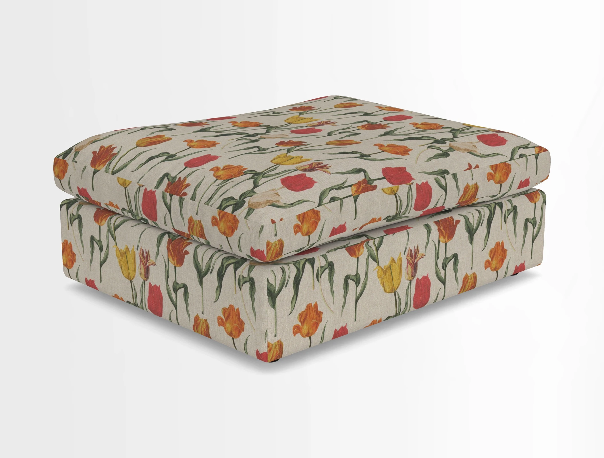 Big Softie Footstool in Two Tone Plain Biscuit