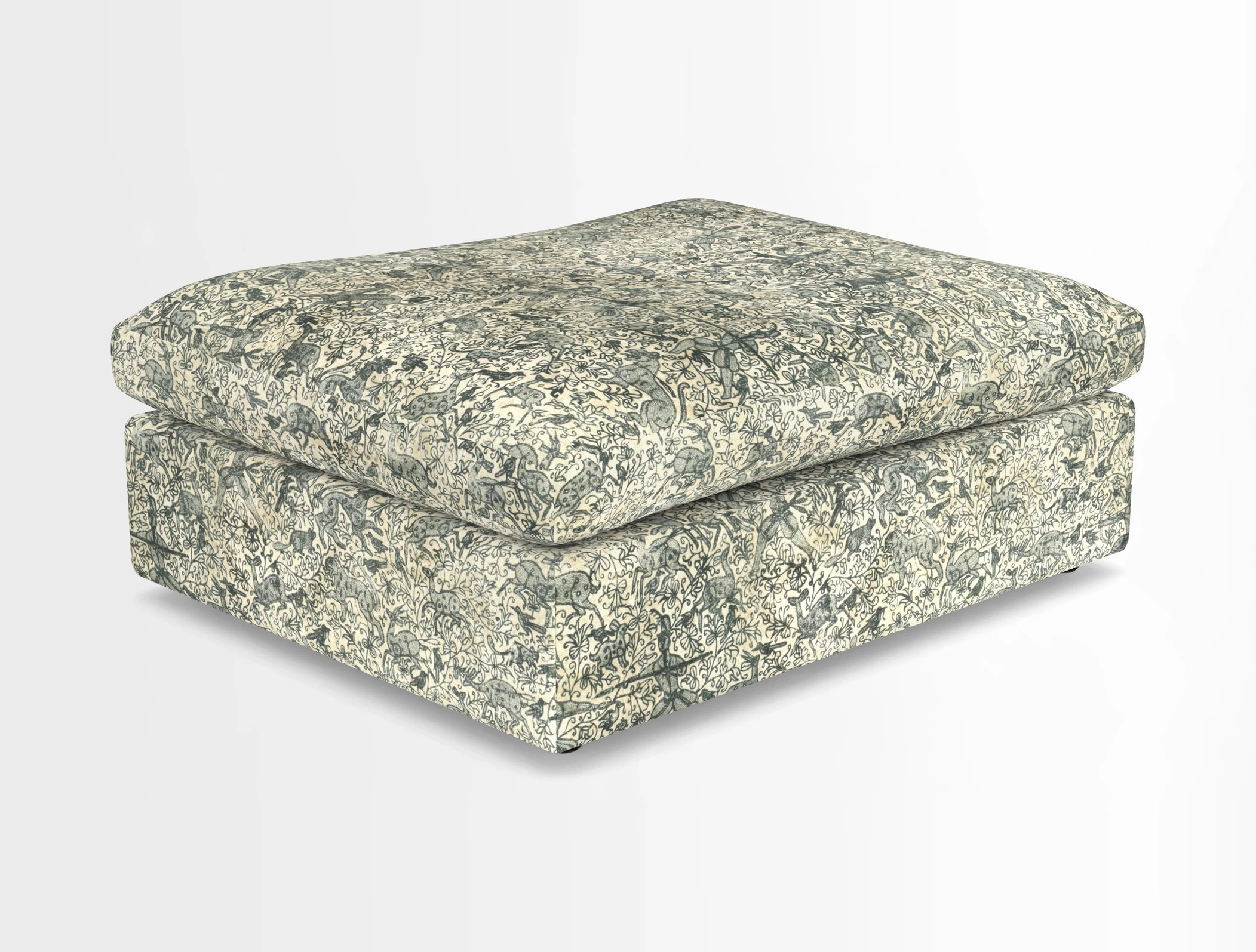 Big Softie Footstool in Two Tone Plain Biscuit