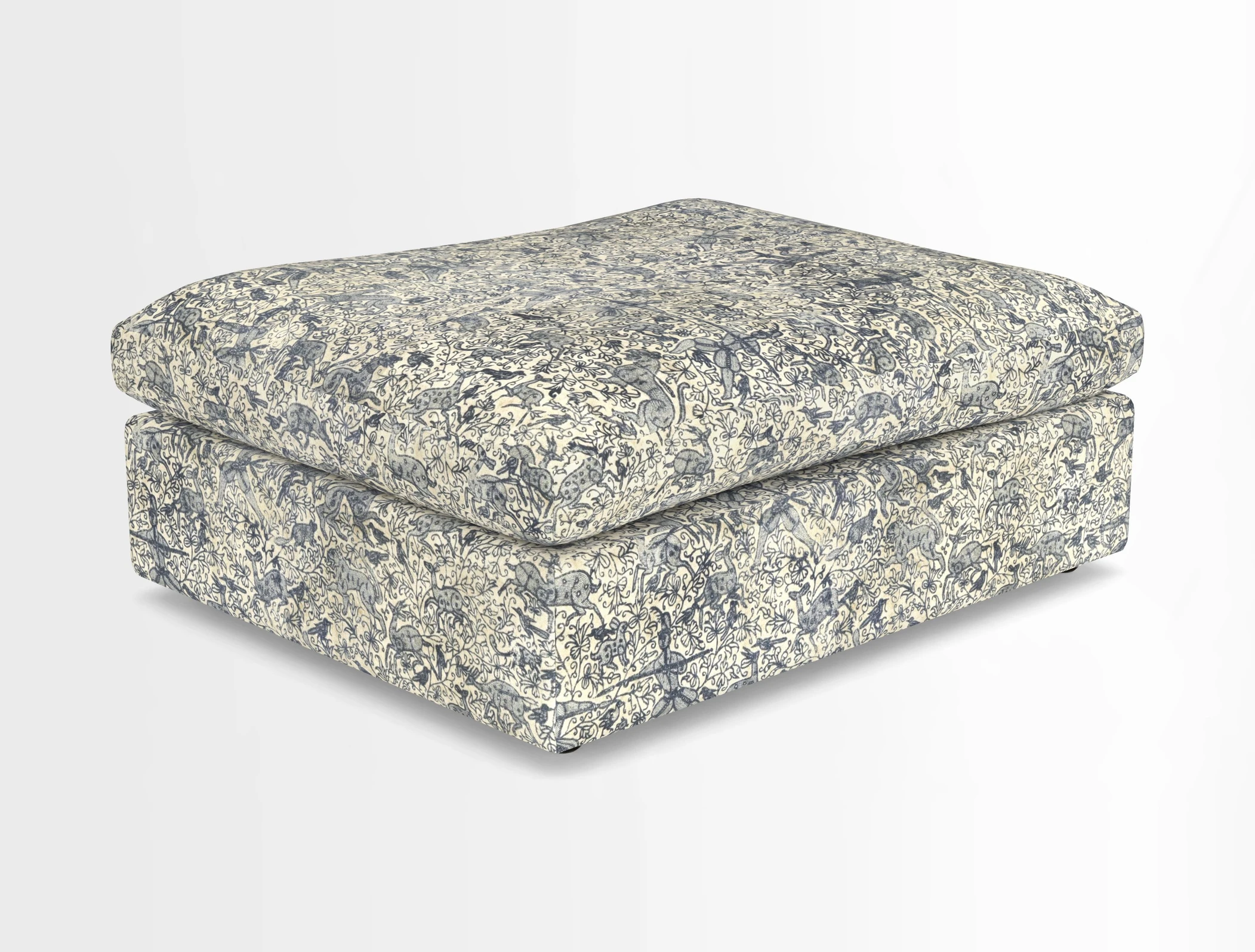 Big Softie Footstool in Two Tone Plain Biscuit