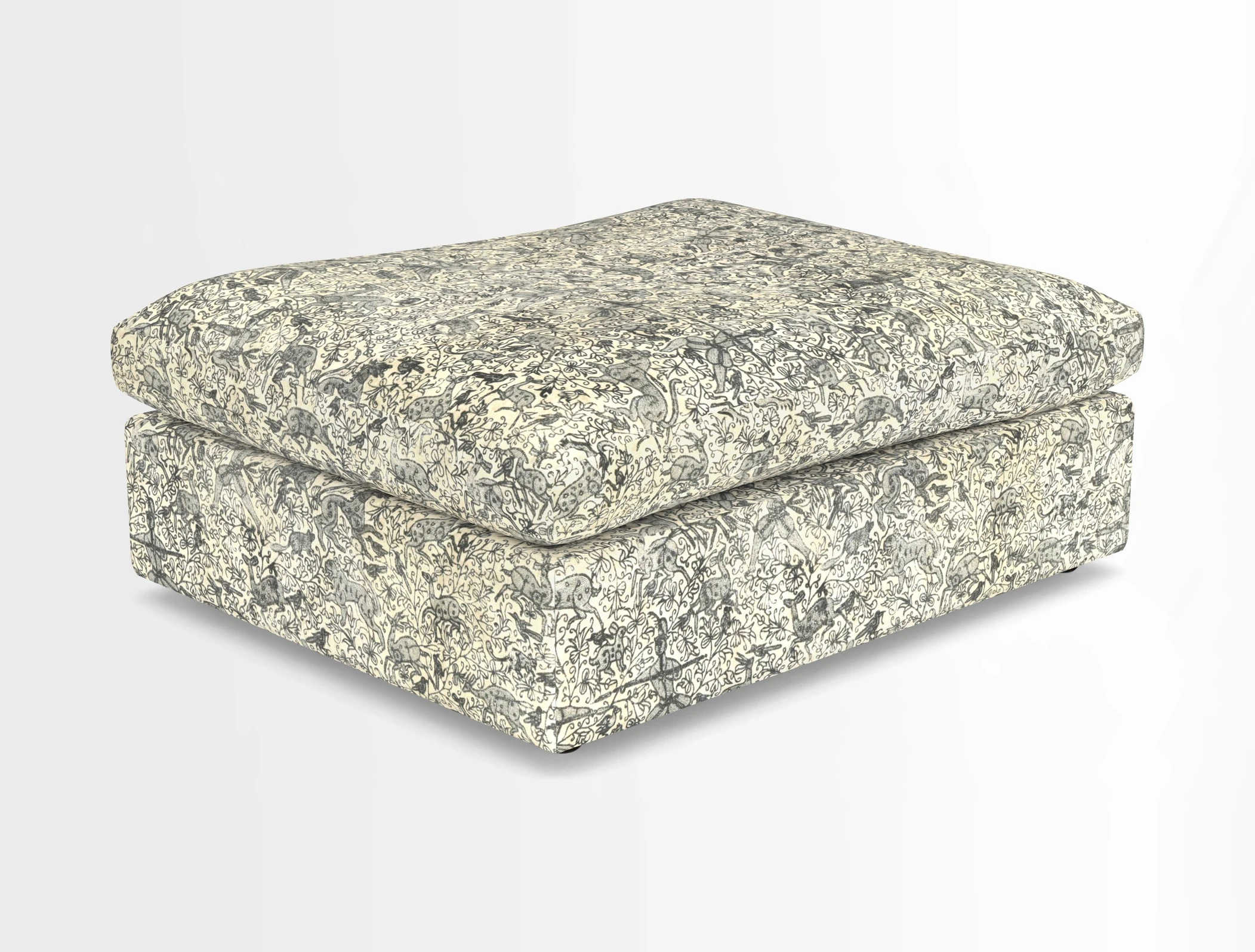 Big Softie Footstool in Two Tone Plain Biscuit