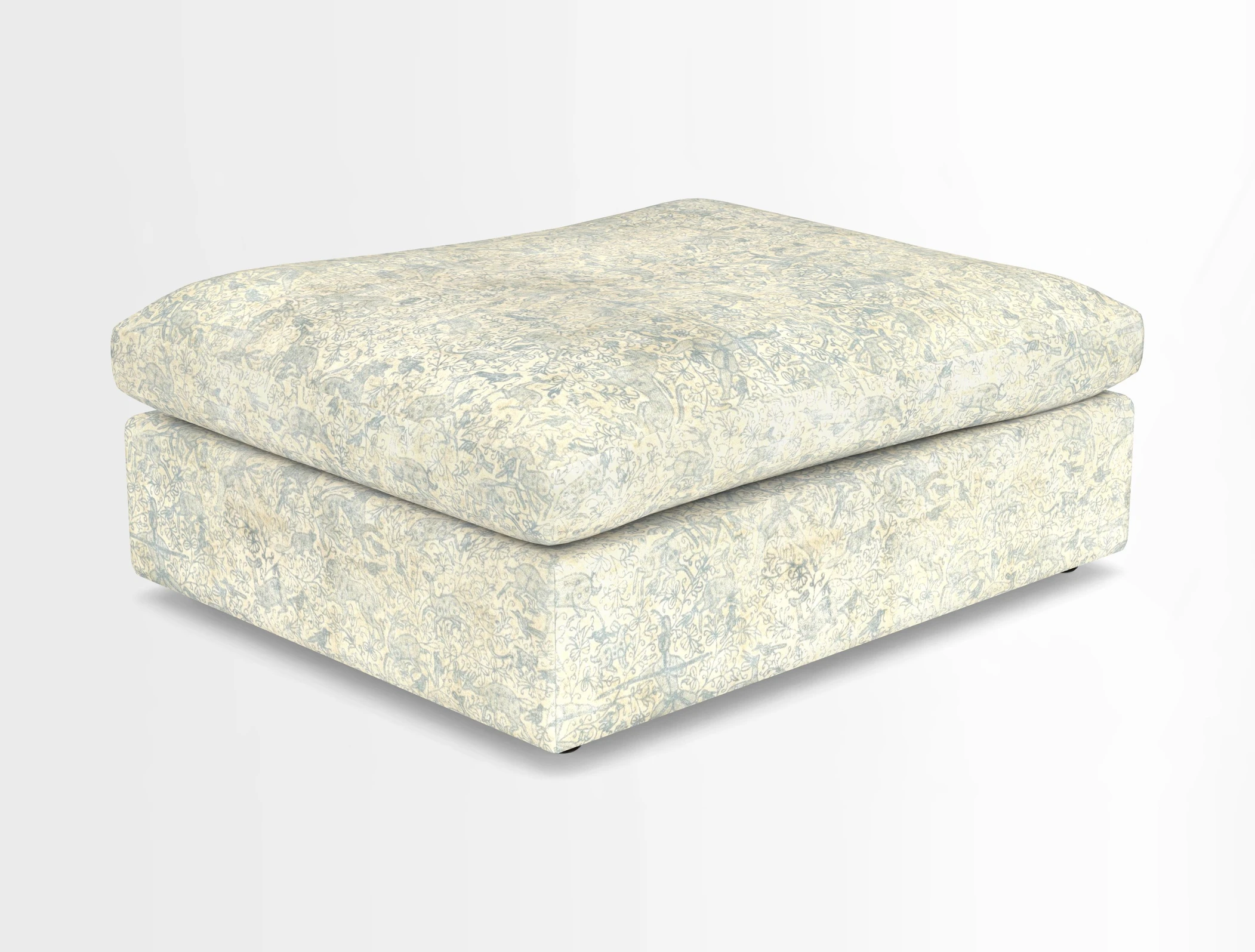 Big Softie Footstool in Two Tone Plain Biscuit