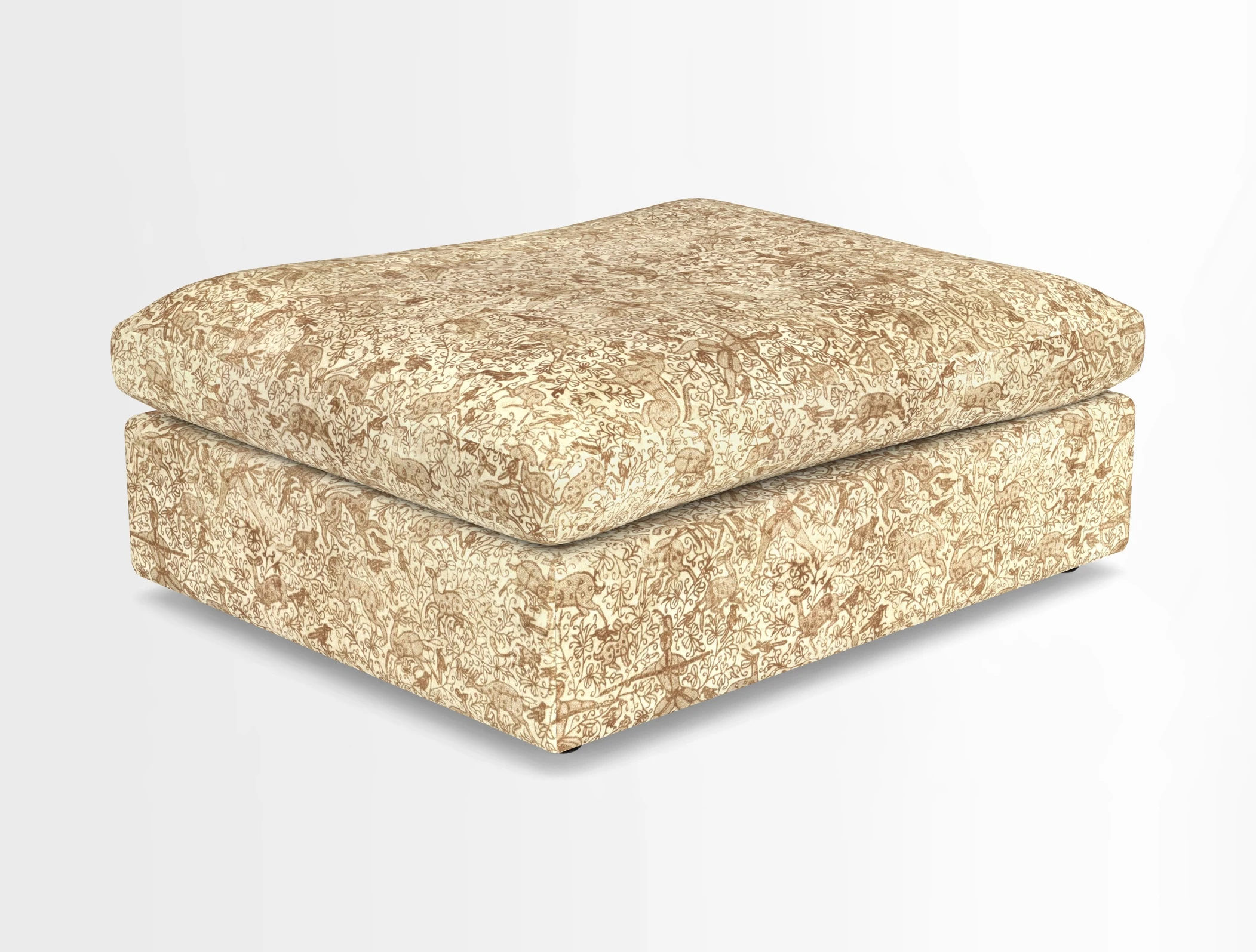 Big Softie Footstool in Two Tone Plain Biscuit