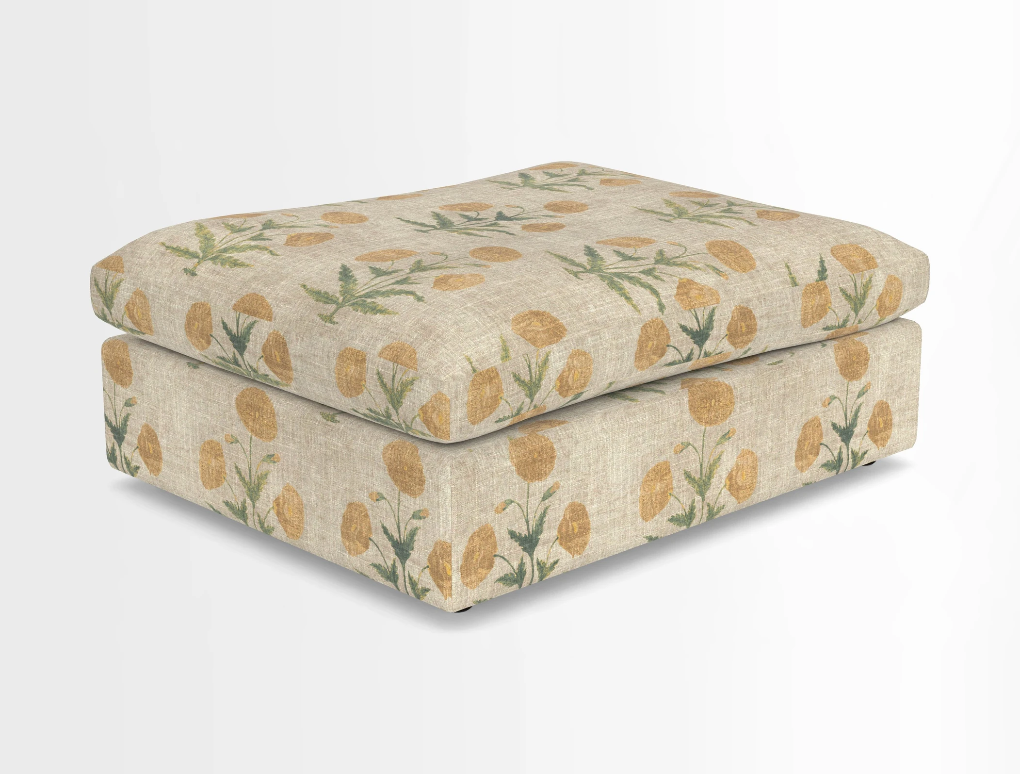 Big Softie Footstool in Two Tone Plain Biscuit