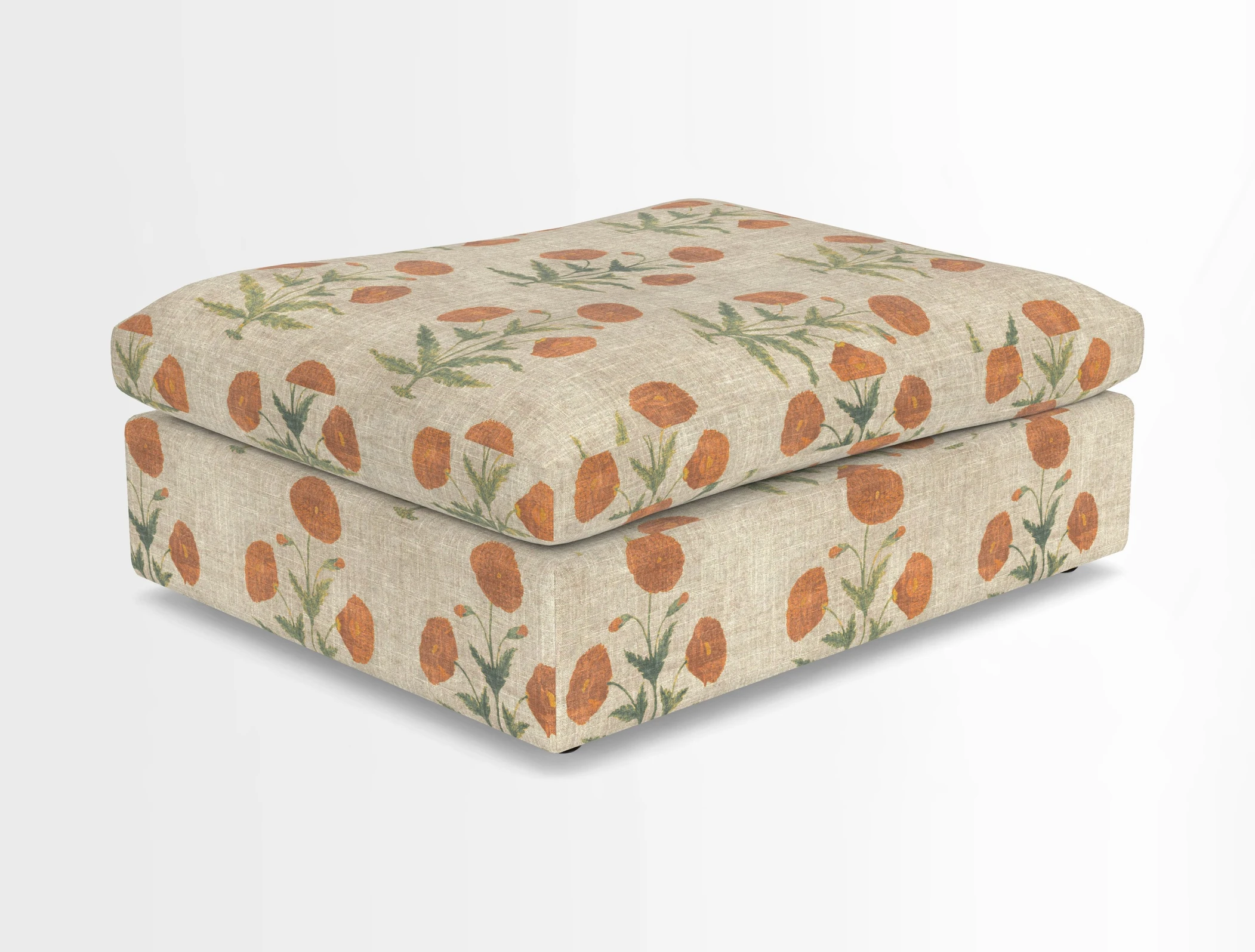Big Softie Footstool in Two Tone Plain Biscuit