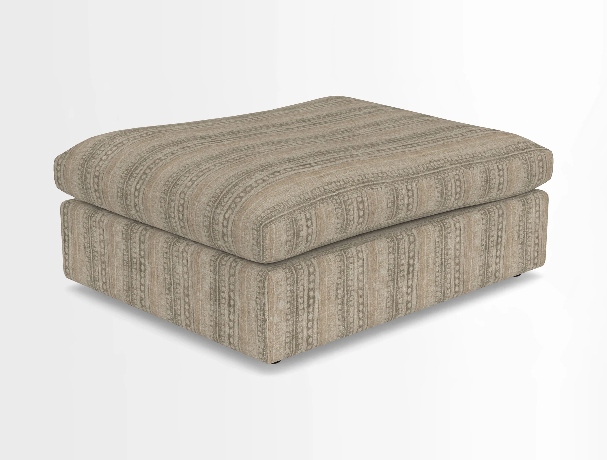 Big Softie Footstool in Two Tone Plain Biscuit