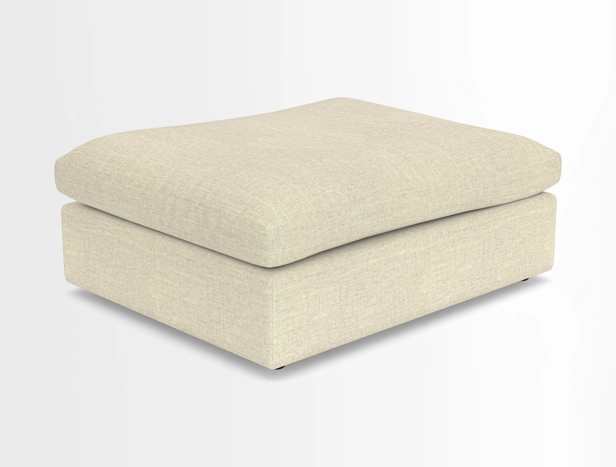 Big Softie Footstool in Two Tone Plain Biscuit