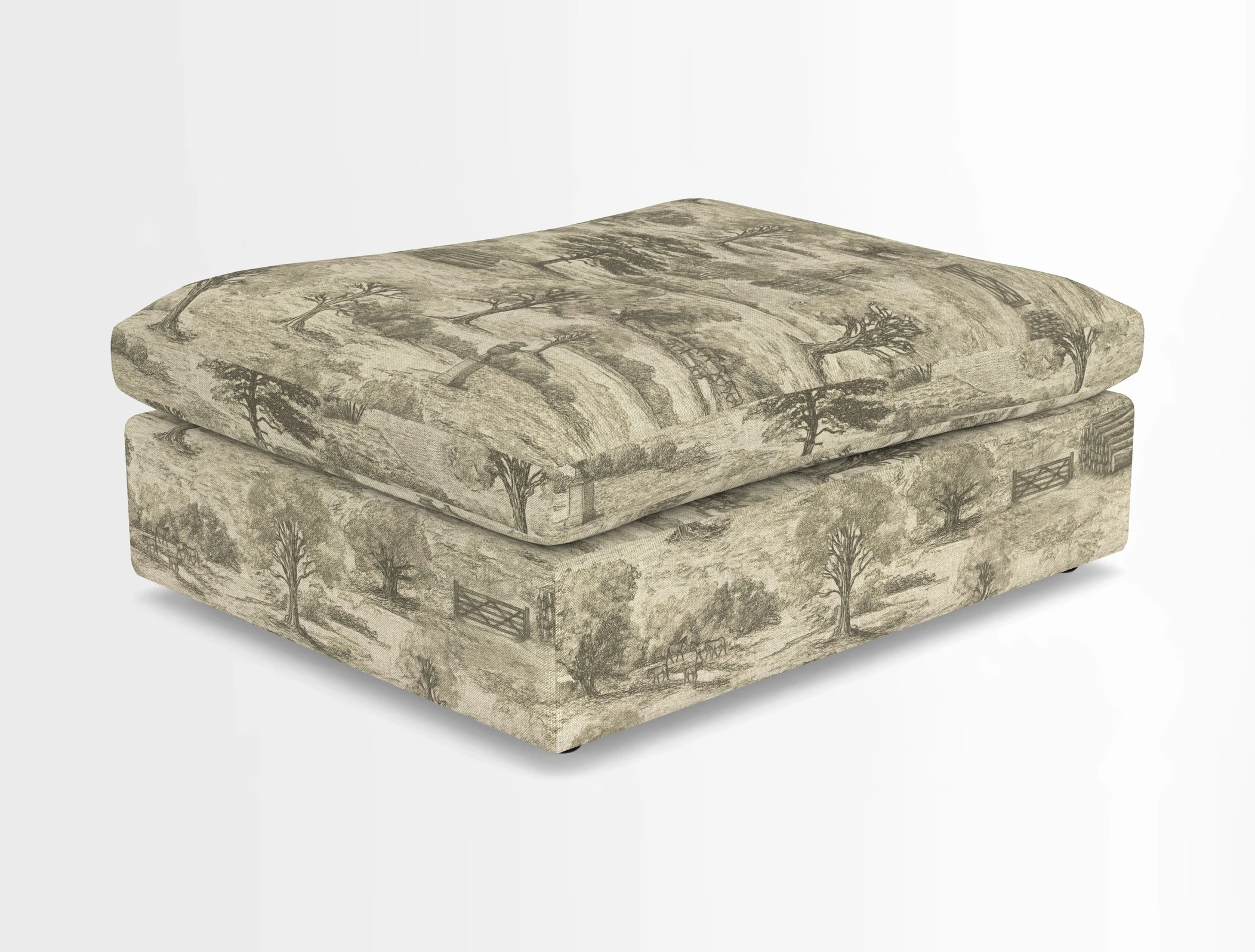 Big Softie Footstool in Two Tone Plain Biscuit