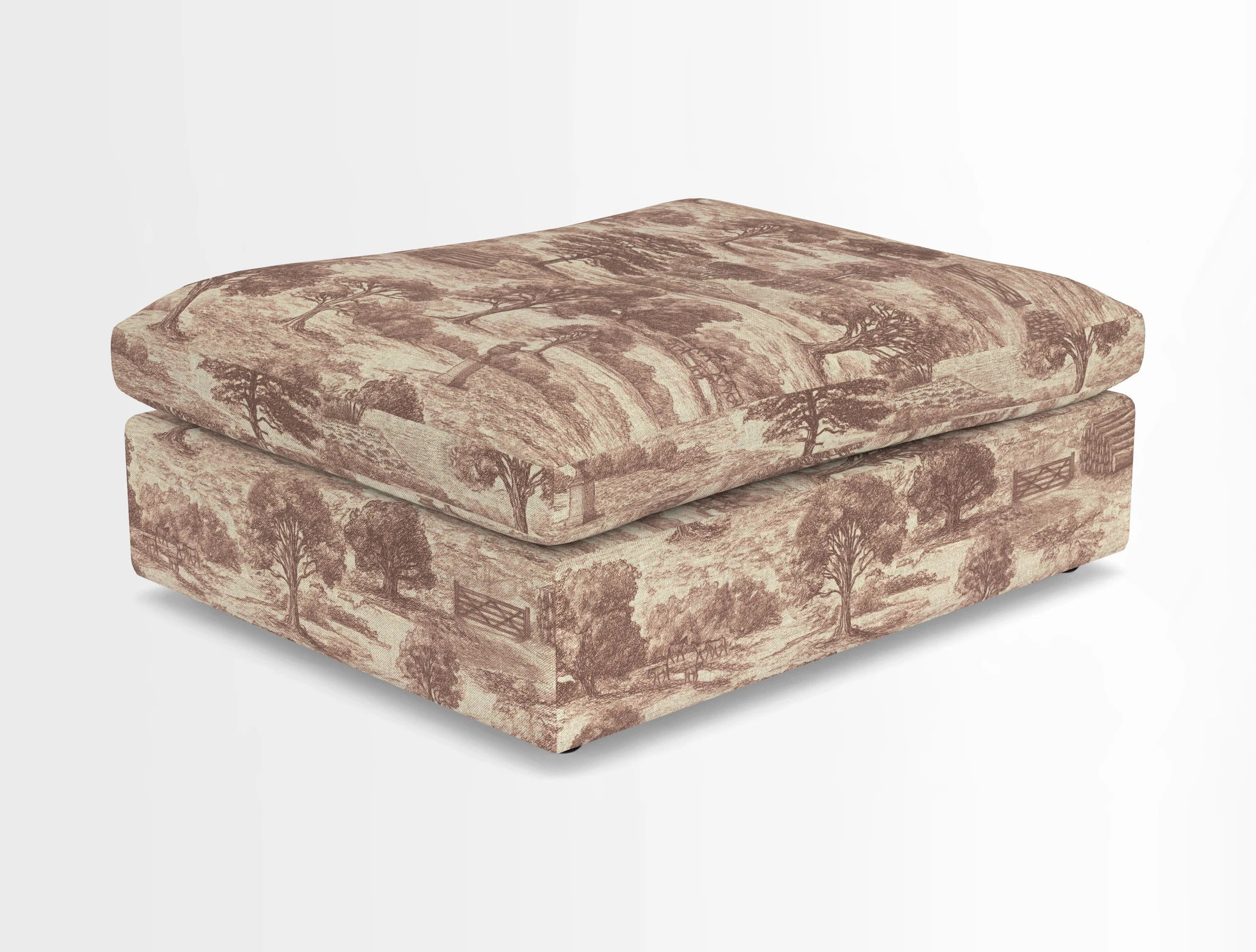 Big Softie Footstool in Two Tone Plain Biscuit