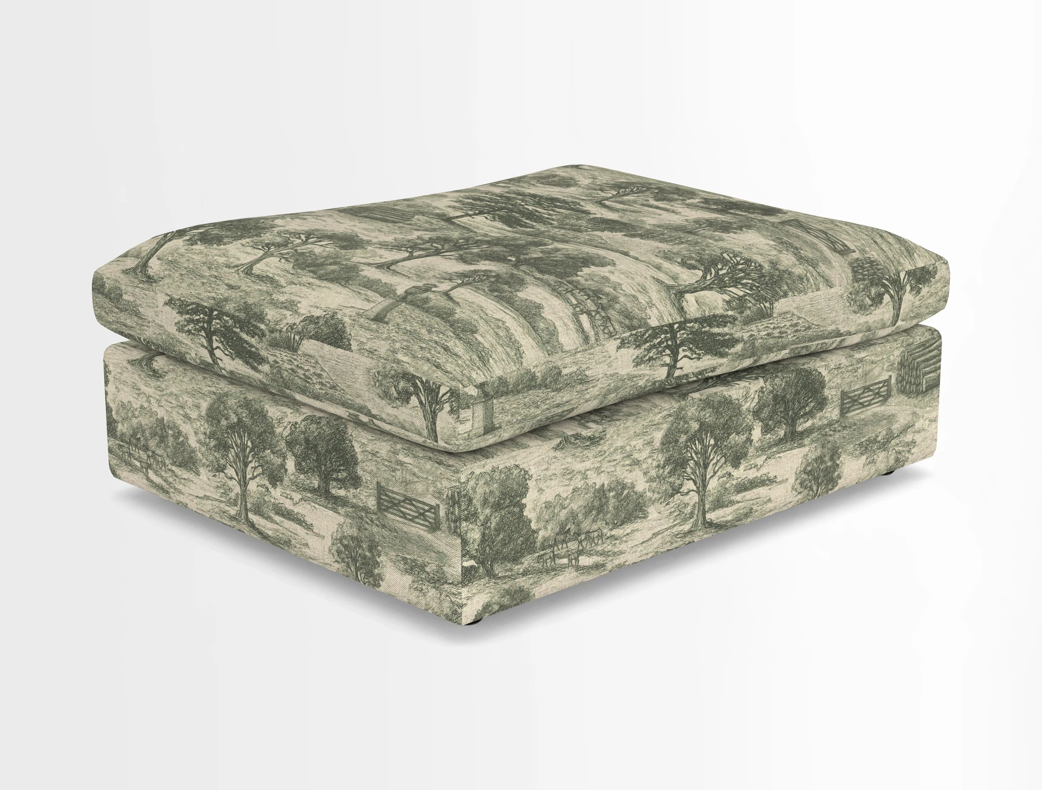 Big Softie Footstool in Two Tone Plain Biscuit