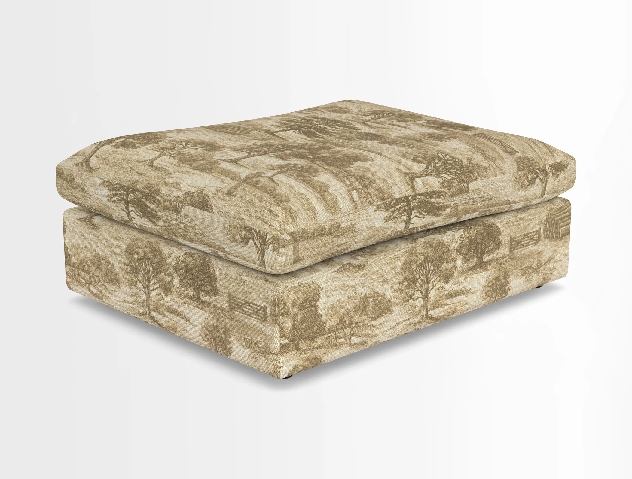 Big Softie Footstool in Two Tone Plain Biscuit