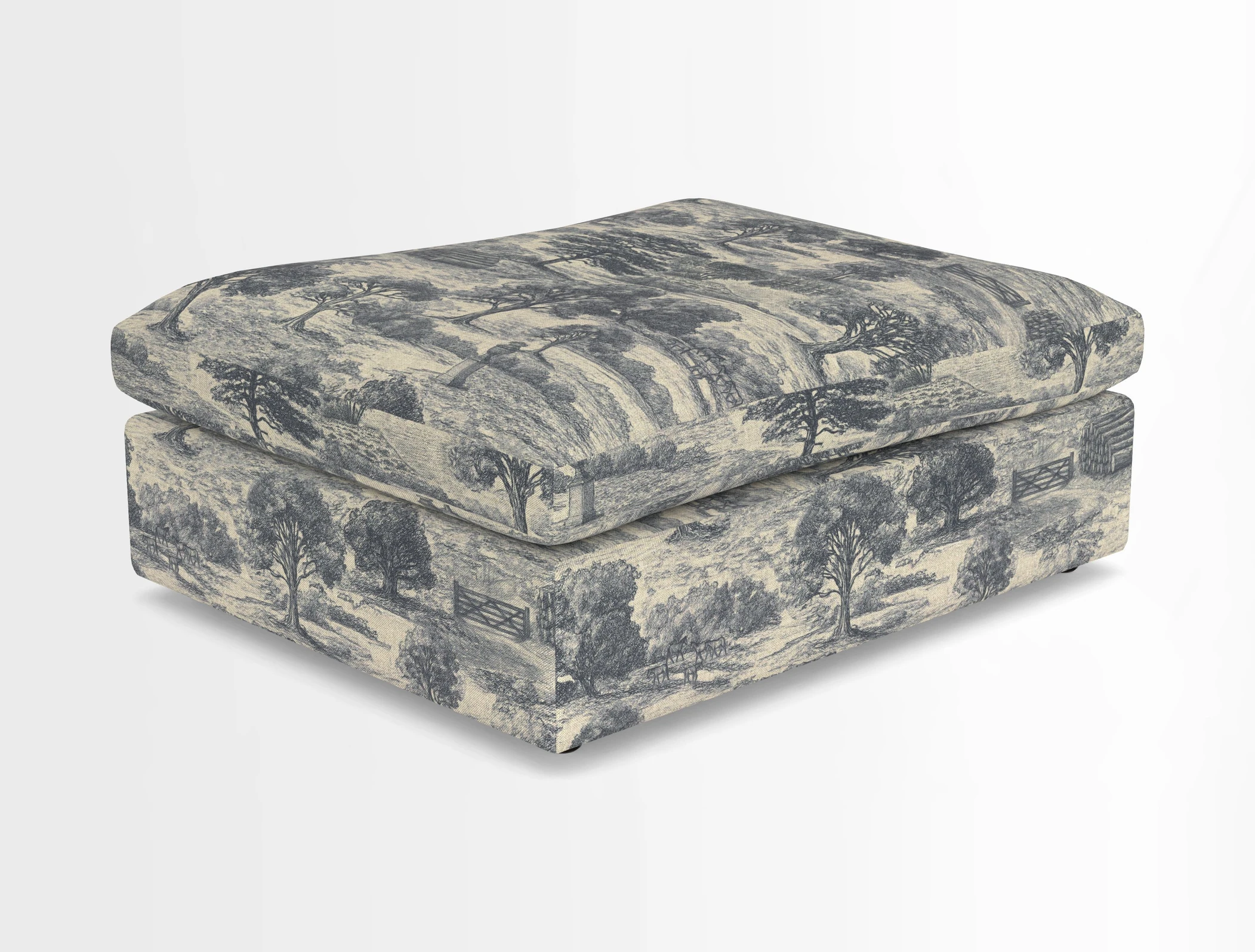 Big Softie Footstool in Two Tone Plain Biscuit
