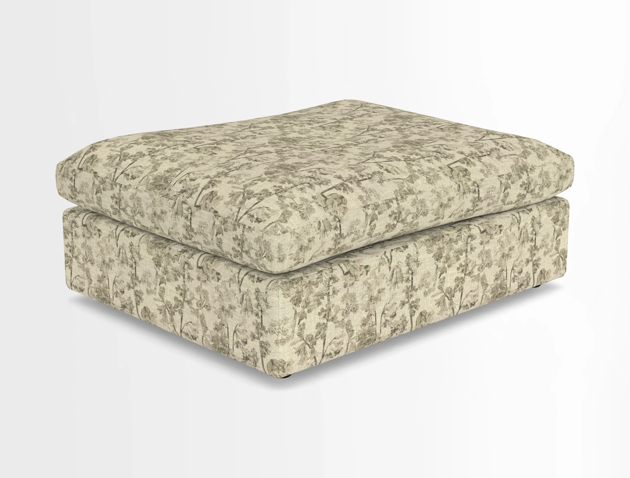 Big Softie Footstool in Two Tone Plain Biscuit