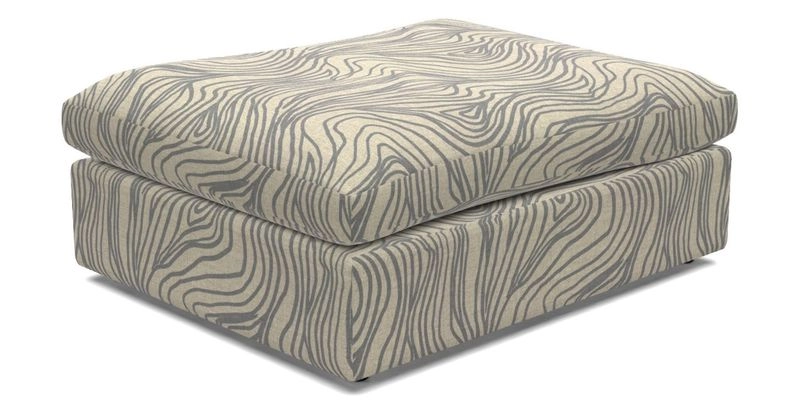 Big Softie Footstool in Two Tone Plain Biscuit