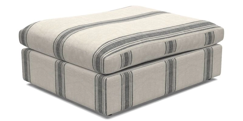 Big Softie Footstool in Two Tone Plain Biscuit