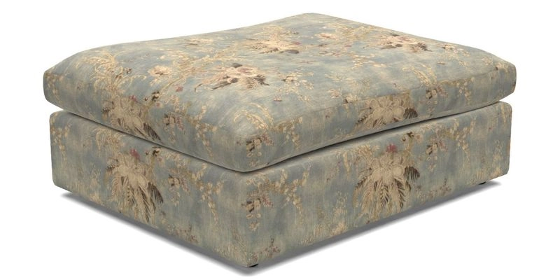Big Softie Footstool in Two Tone Plain Biscuit