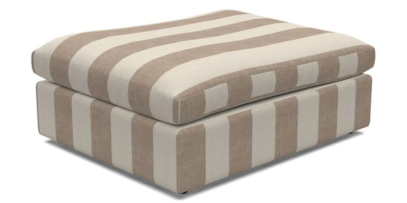 Big Softie Footstool in Two Tone Plain Biscuit