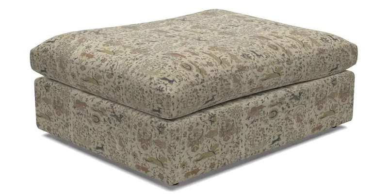 Big Softie Footstool in Two Tone Plain Biscuit