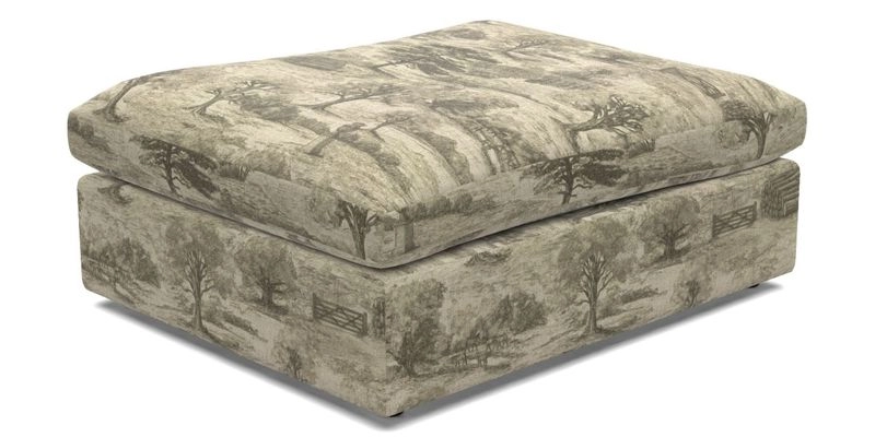 Big Softie Footstool in Two Tone Plain Biscuit