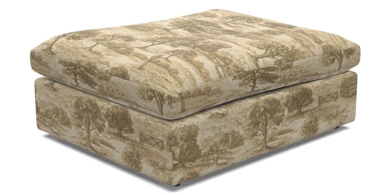 Big Softie Footstool in Two Tone Plain Biscuit